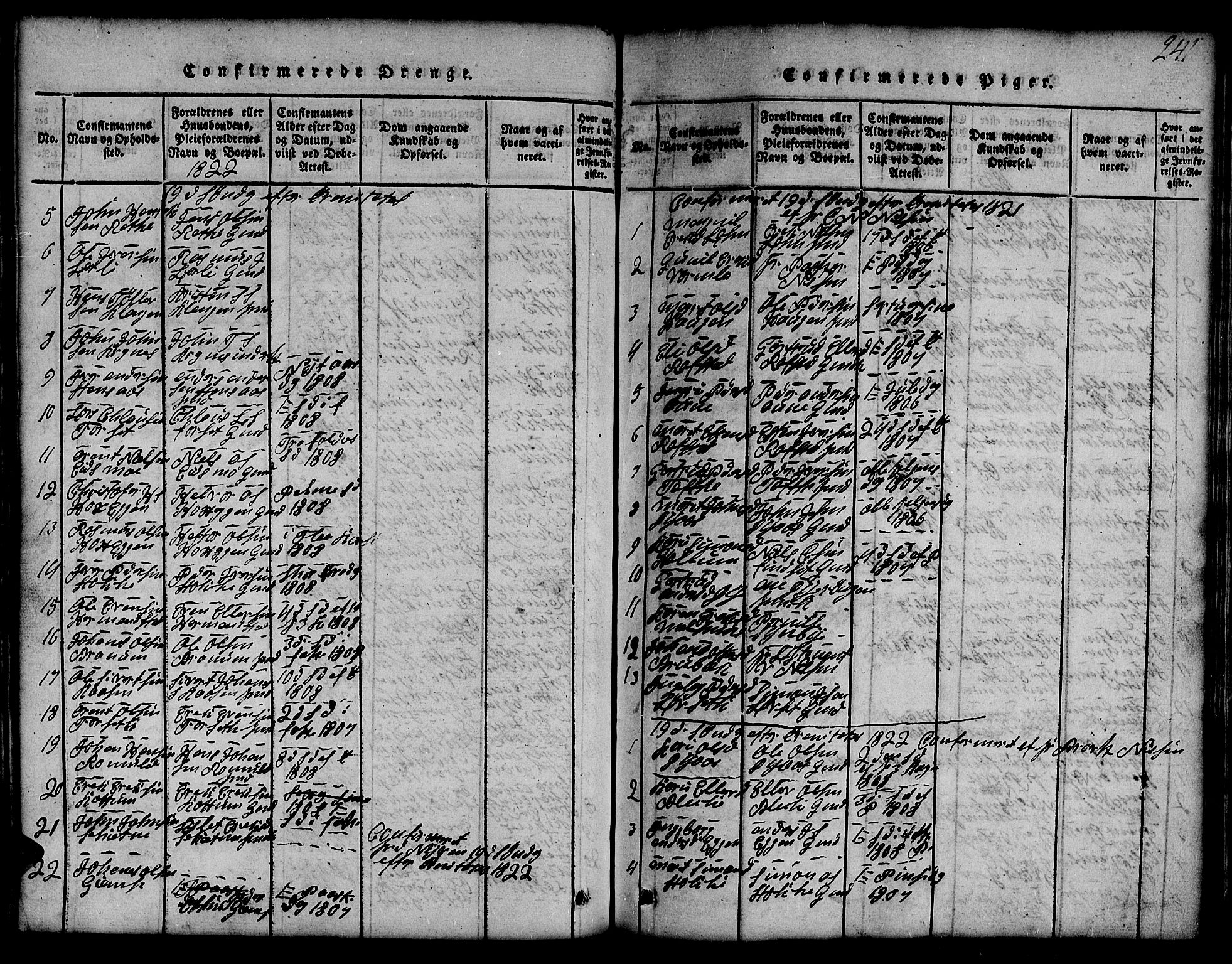 Ministerialprotokoller, klokkerbøker og fødselsregistre - Sør-Trøndelag, SAT/A-1456/691/L1092: Parish register (copy) no. 691C03, 1816-1852, p. 241