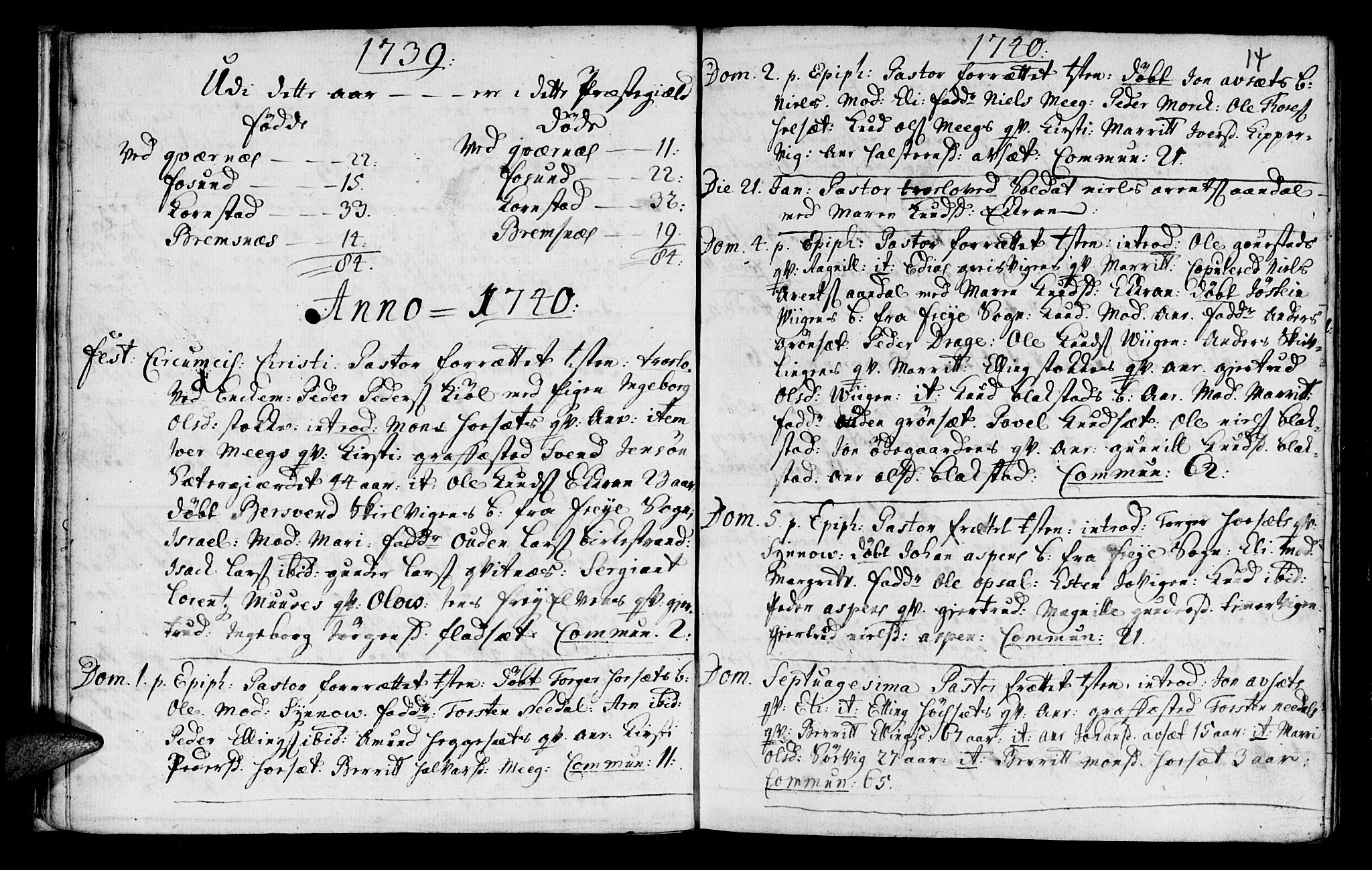 Ministerialprotokoller, klokkerbøker og fødselsregistre - Møre og Romsdal, SAT/A-1454/568/L0797: Parish register (official) no. 568A06, 1731-1760, p. 14