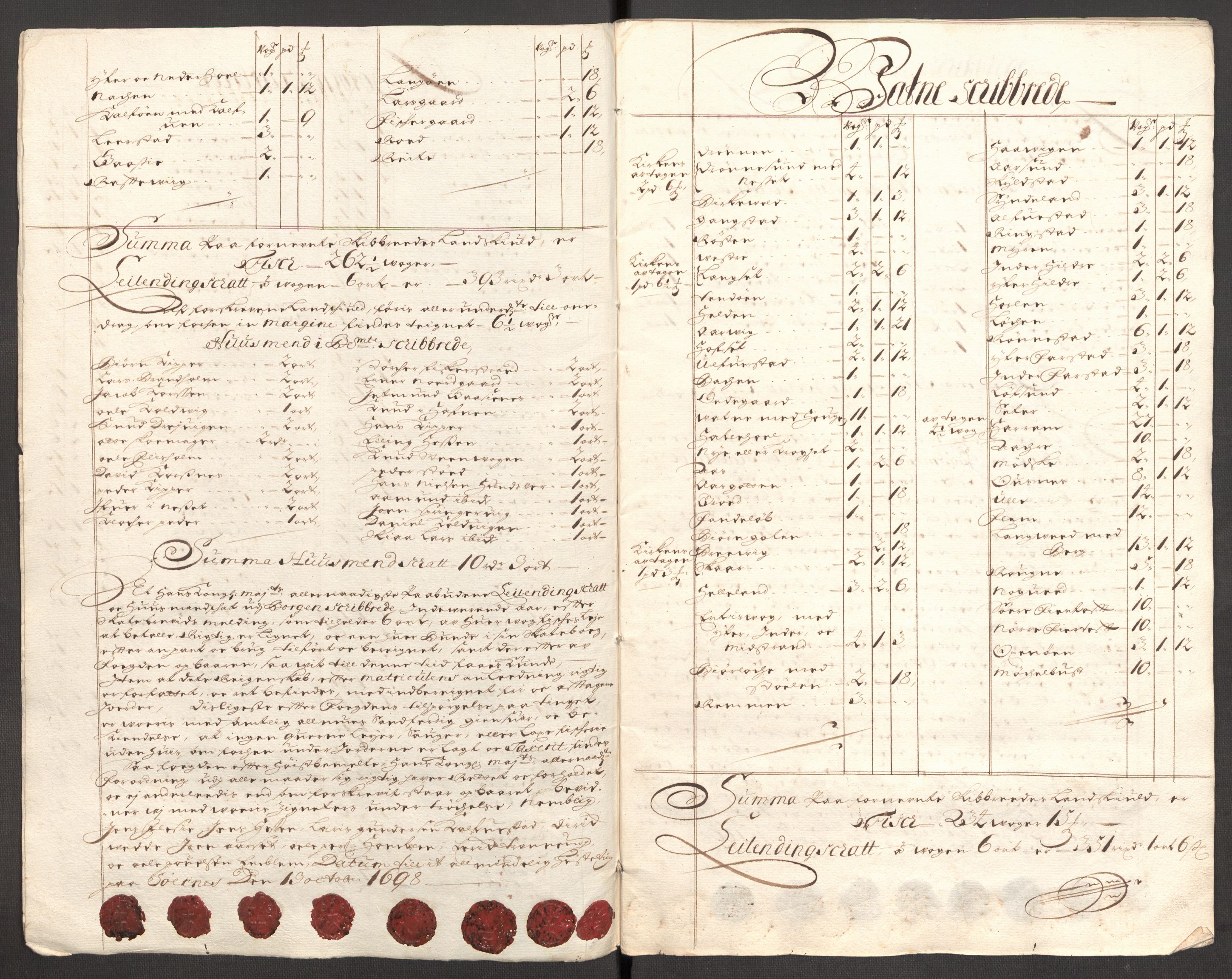 Rentekammeret inntil 1814, Reviderte regnskaper, Fogderegnskap, AV/RA-EA-4092/R54/L3556: Fogderegnskap Sunnmøre, 1696-1698, p. 297