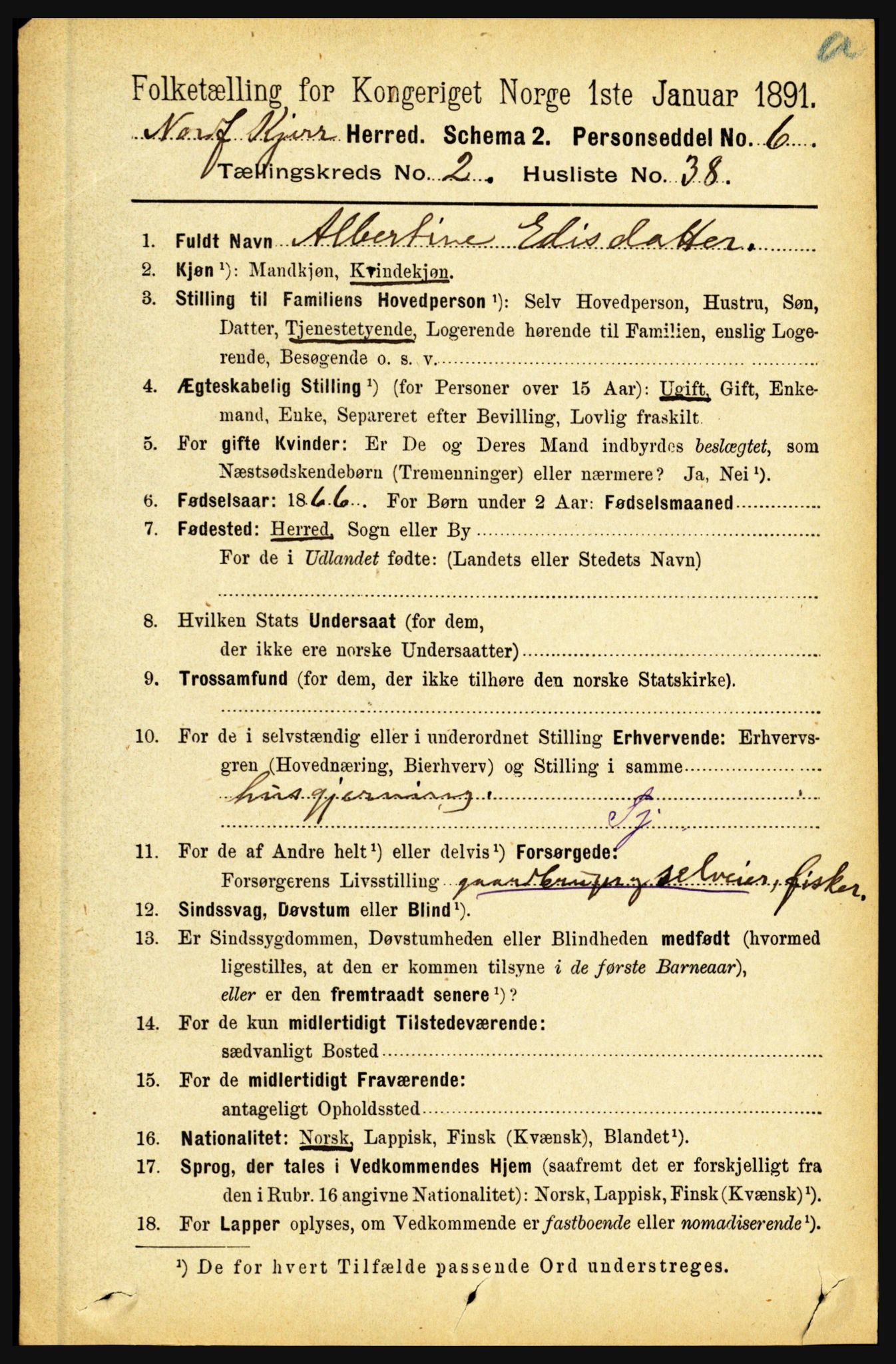 RA, 1891 census for 1846 Nordfold-Kjerringøy, 1891, p. 682