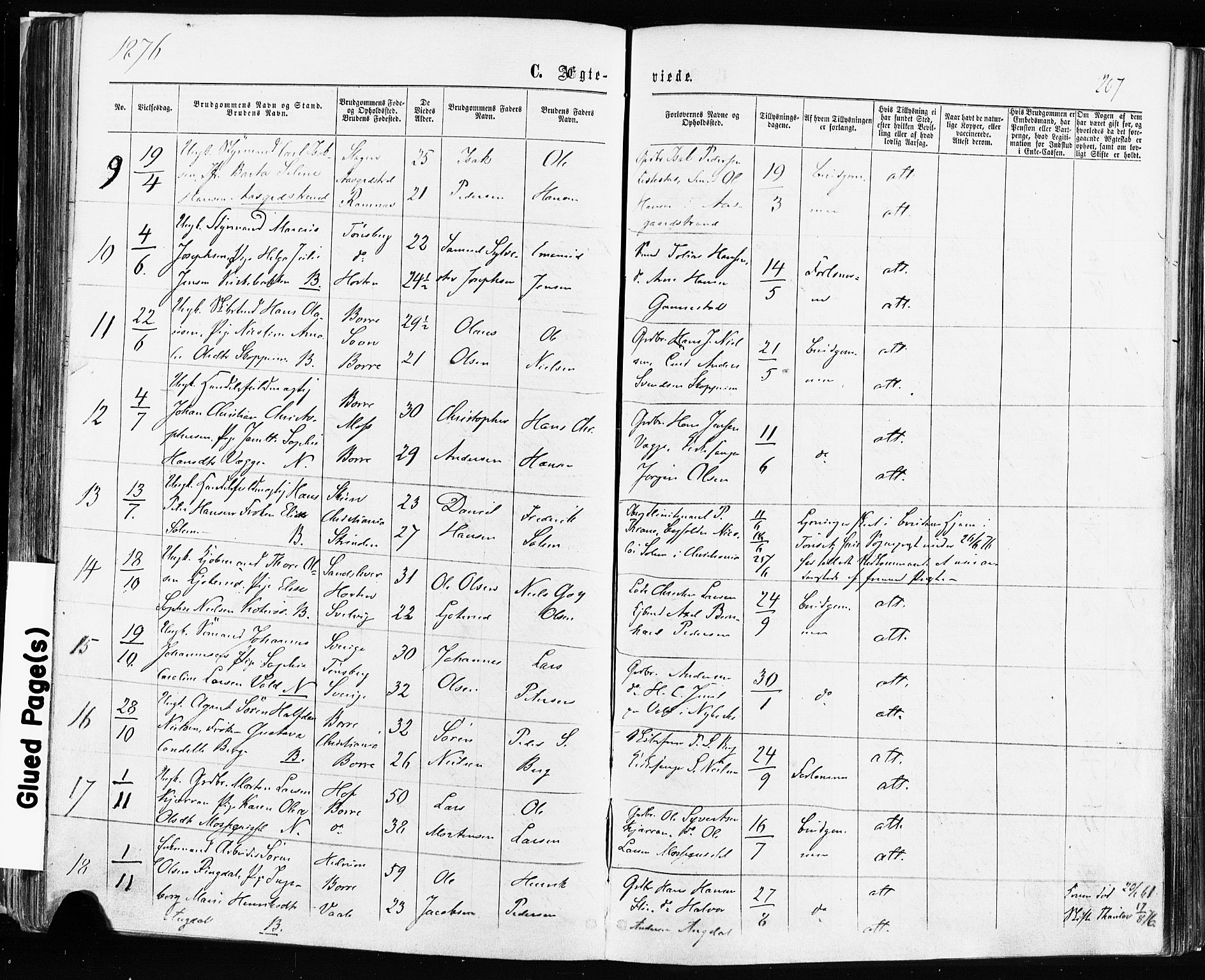 Borre kirkebøker, AV/SAKO-A-338/F/Fa/L0008: Parish register (official) no. I 8, 1868-1877, p. 207