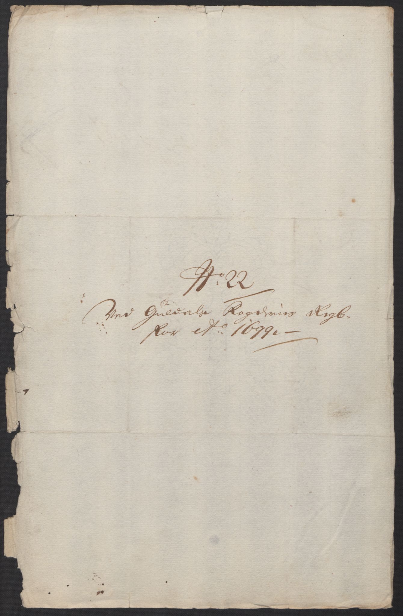 Rentekammeret inntil 1814, Reviderte regnskaper, Fogderegnskap, AV/RA-EA-4092/R60/L3949: Fogderegnskap Orkdal og Gauldal, 1699, p. 399