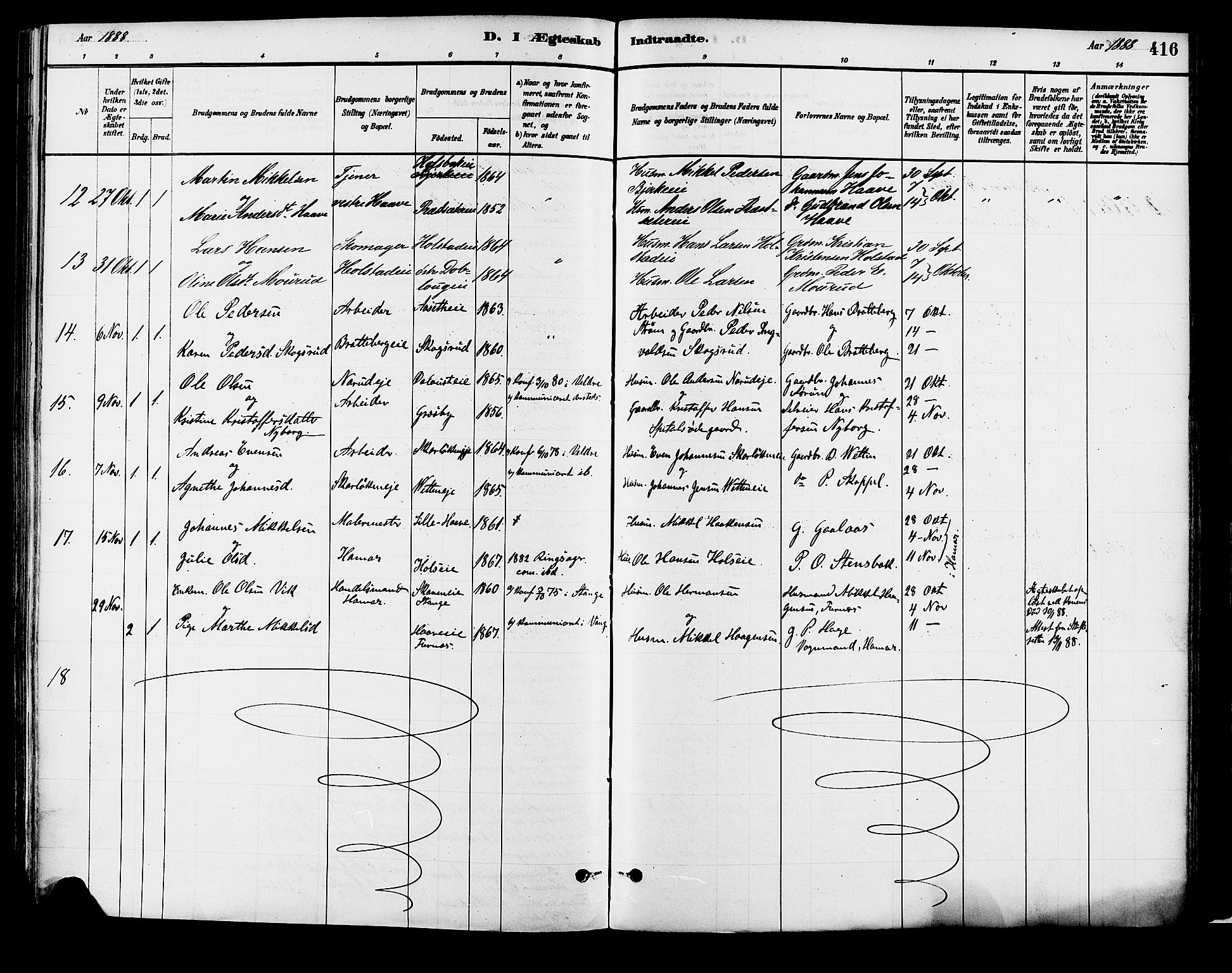 Vang prestekontor, Hedmark, AV/SAH-PREST-008/H/Ha/Haa/L0018B: Parish register (official) no. 18B, 1880-1906, p. 416