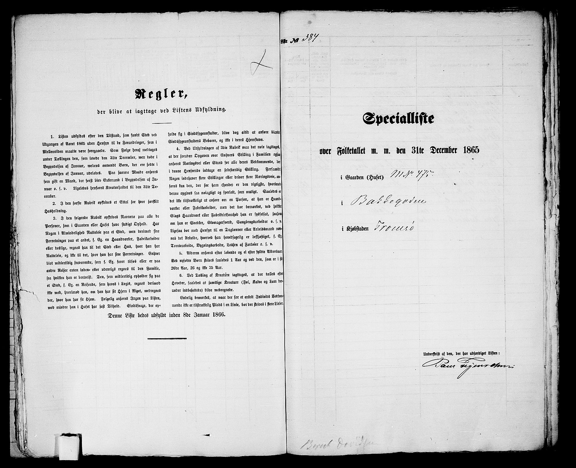 RA, 1865 census for Tromsø, 1865, p. 786