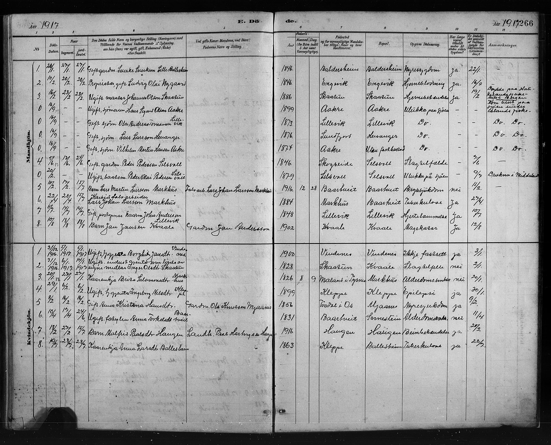 Fusa sokneprestembete, SAB/A-75401/H/Hab: Parish register (copy) no. C 2, 1886-1926, p. 266