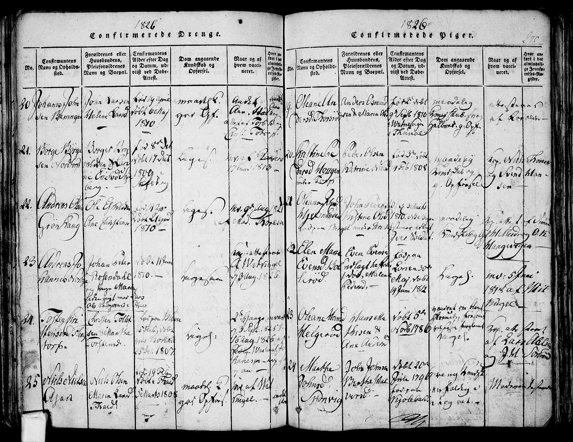 Berg prestekontor Kirkebøker, SAO/A-10902/F/Fa/L0002: Parish register (official) no. I 2, 1815-1831, p. 270