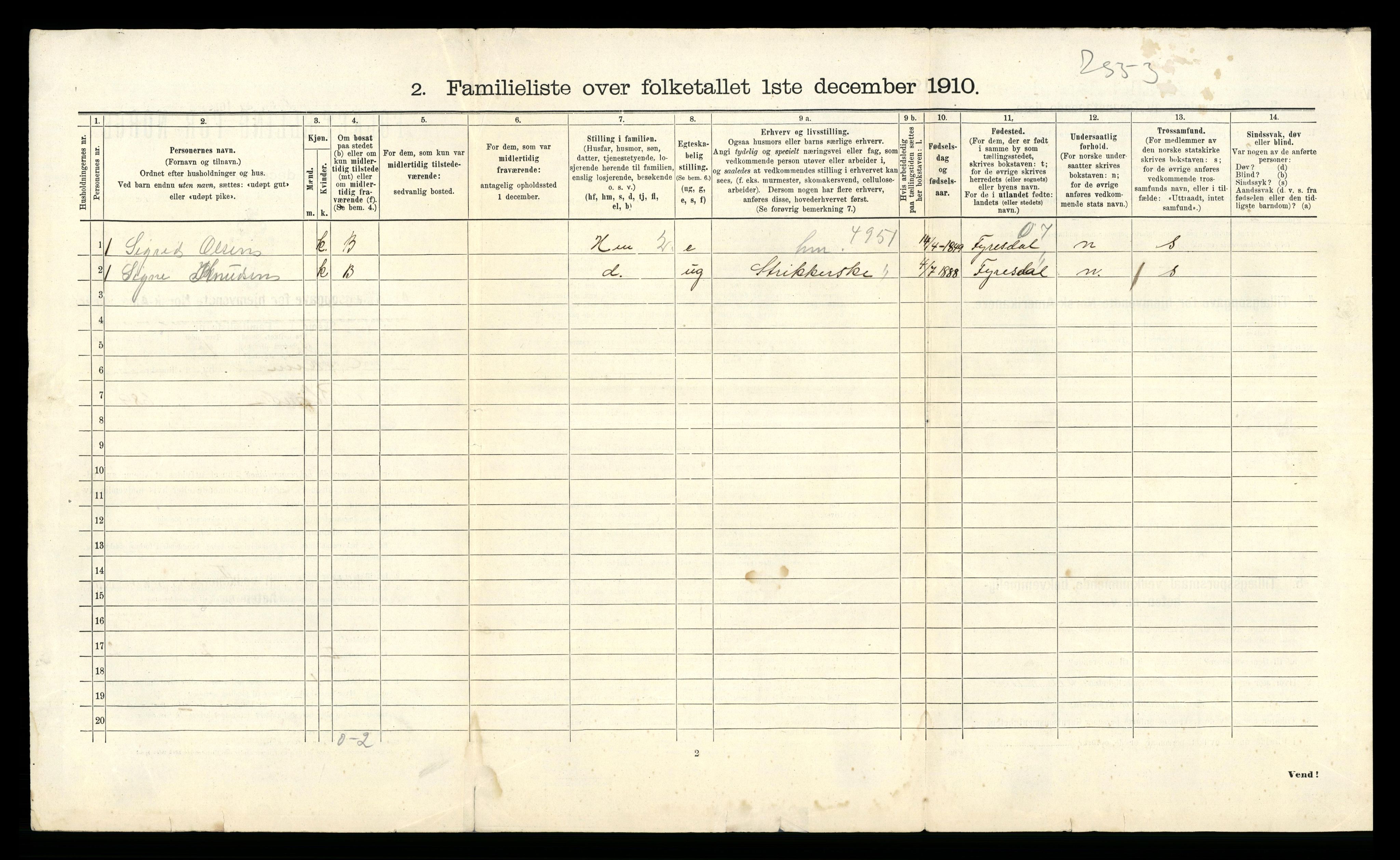 RA, 1910 census for Skien, 1910, p. 3677