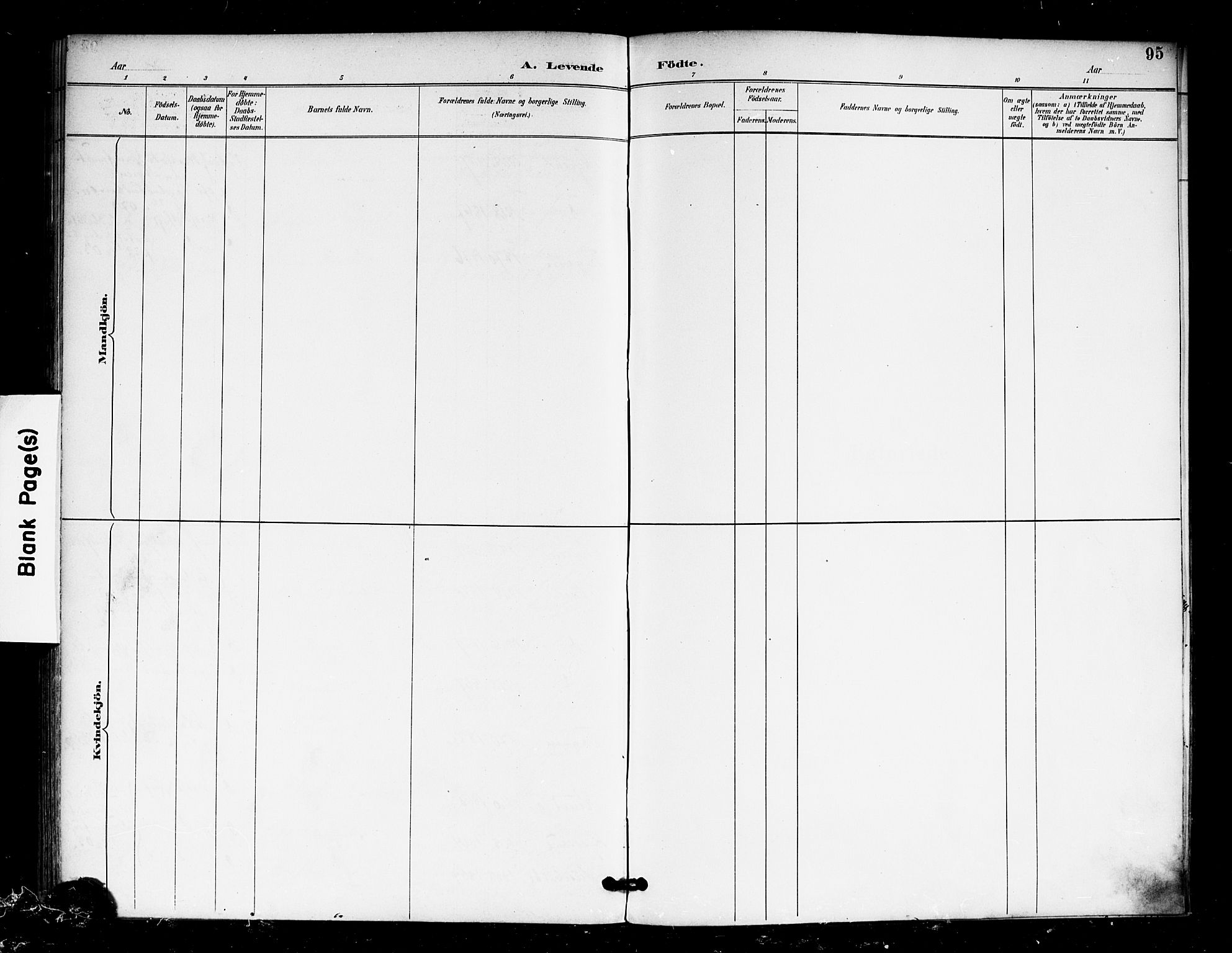 Eidsberg prestekontor Kirkebøker, AV/SAO-A-10905/F/Fa/L0013: Parish register (official) no. I 13, 1890-1901, p. 95