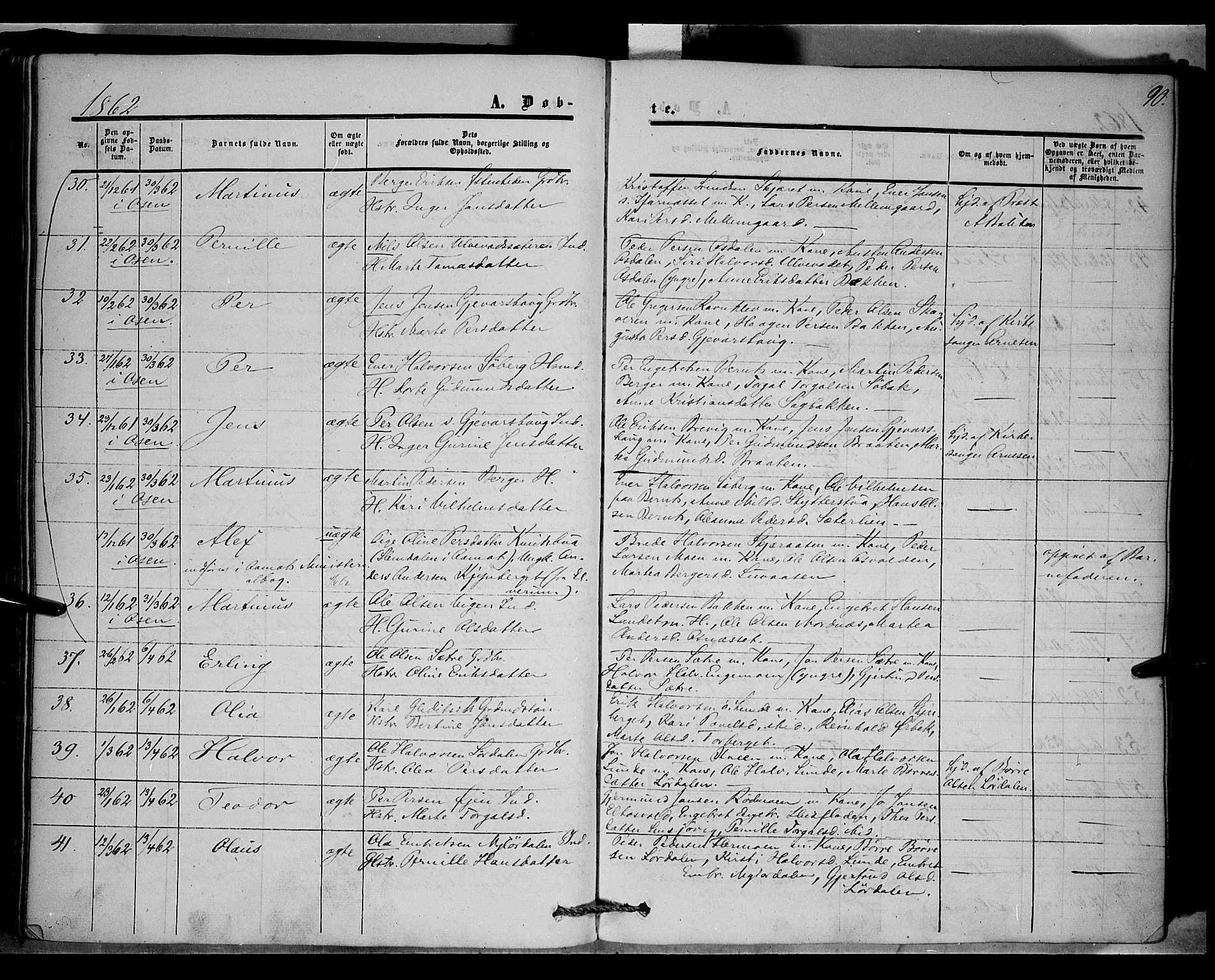 Trysil prestekontor, AV/SAH-PREST-046/H/Ha/Haa/L0005: Parish register (official) no. 5, 1851-1865, p. 90