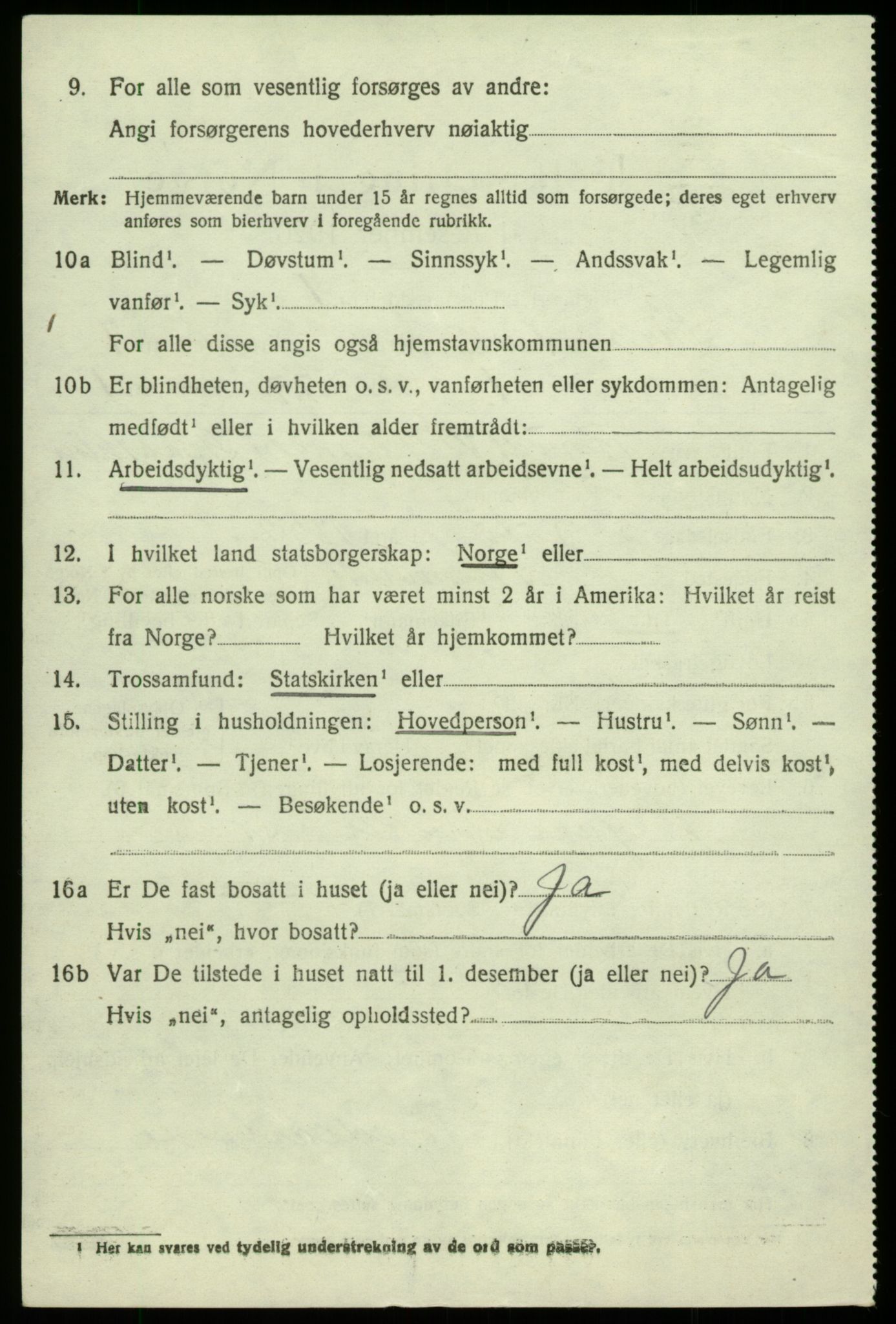 SAB, 1920 census for Strandvik, 1920, p. 749