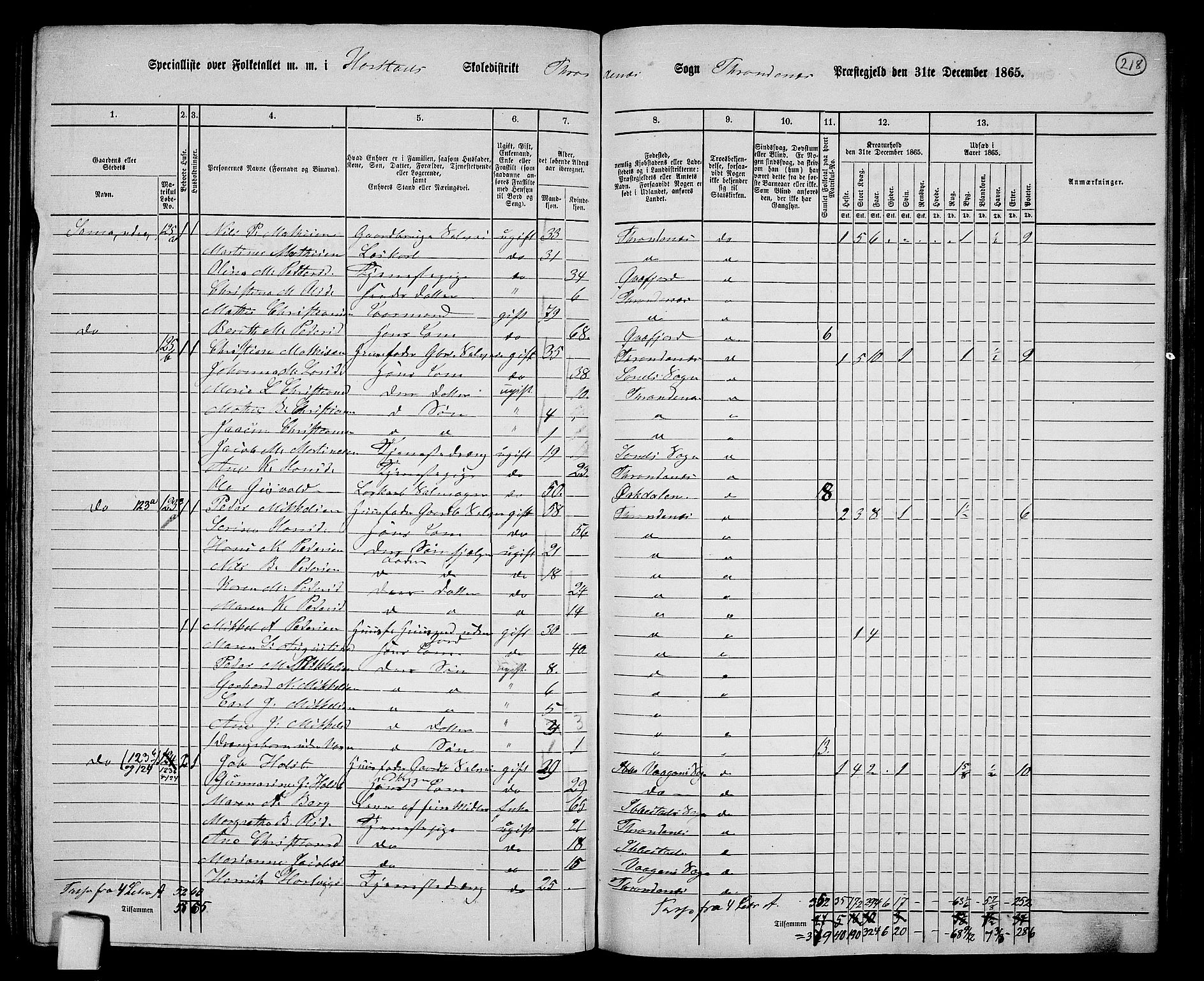 RA, 1865 census for Trondenes, 1865, p. 106