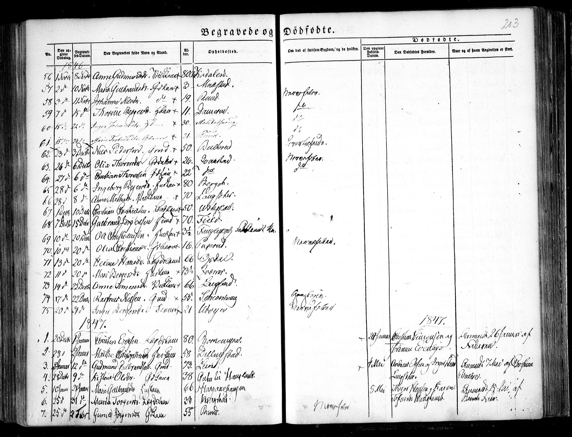 Trøgstad prestekontor Kirkebøker, AV/SAO-A-10925/F/Fa/L0007: Parish register (official) no. I 7, 1845-1854, p. 203