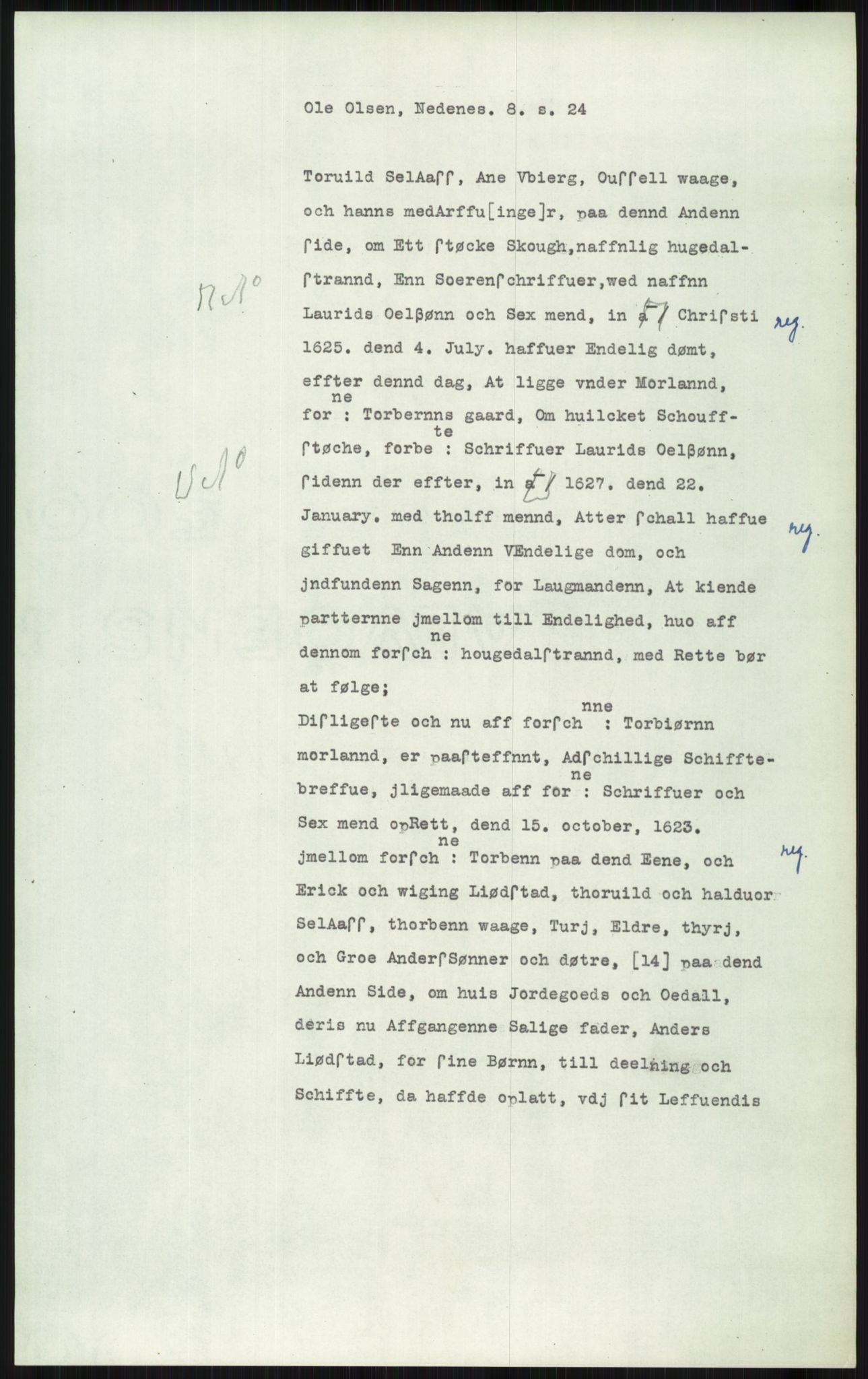 Samlinger til kildeutgivelse, Diplomavskriftsamlingen, AV/RA-EA-4053/H/Ha, p. 2998