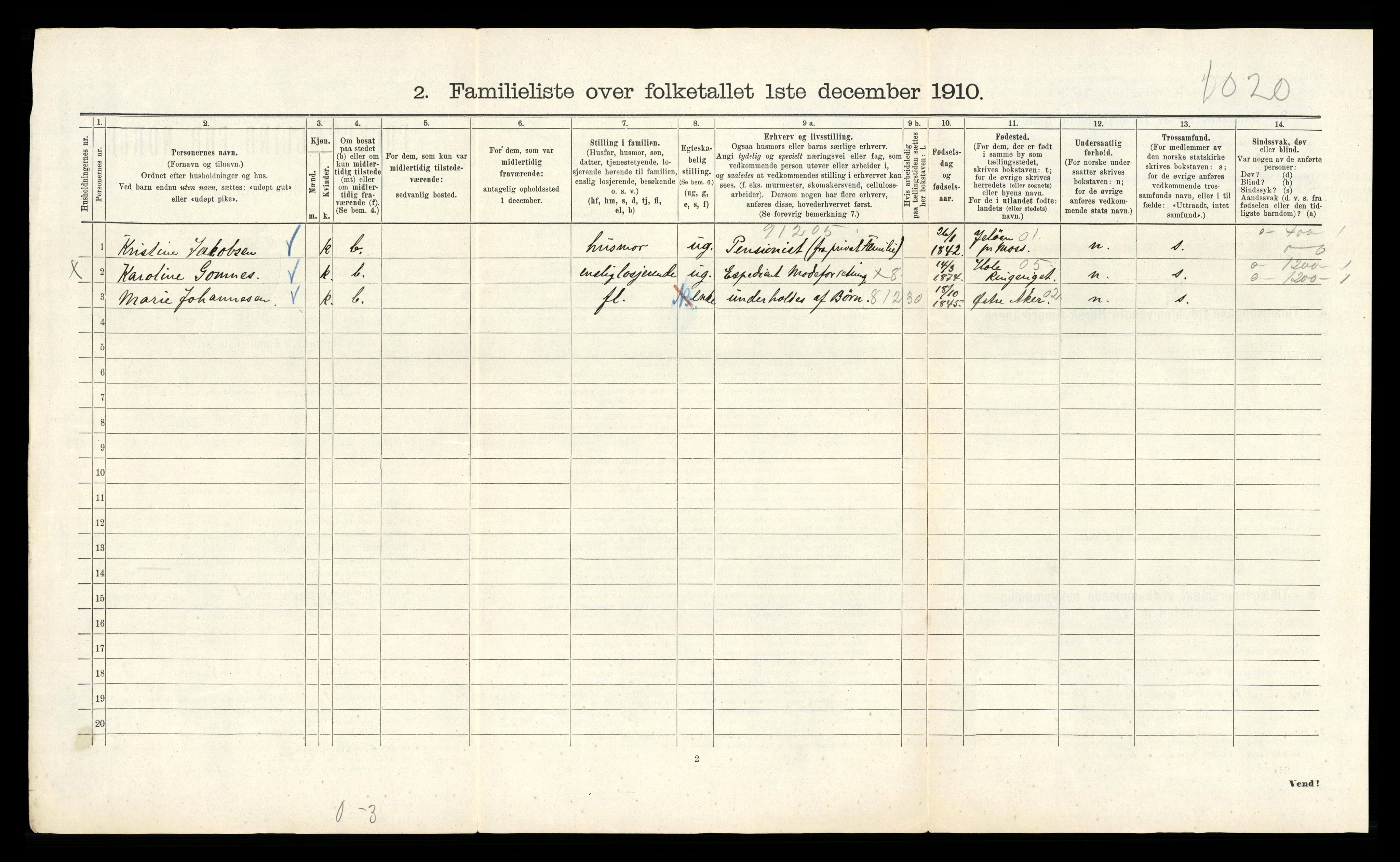 RA, 1910 census for Kristiania, 1910, p. 27864