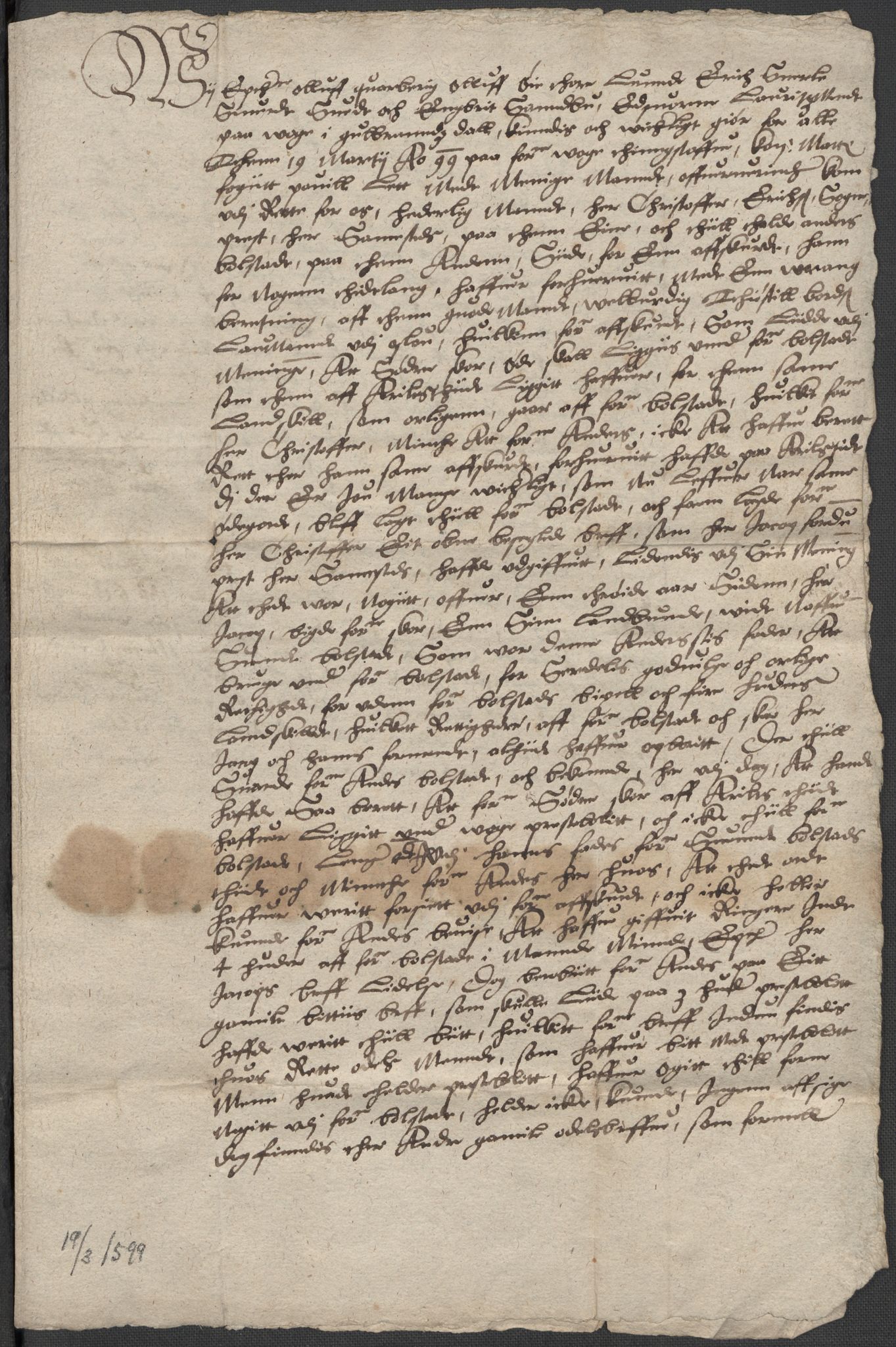 Riksarkivets diplomsamling, AV/RA-EA-5965/F15/L0013: Prestearkiv - Oppland, 1590-1657, p. 20