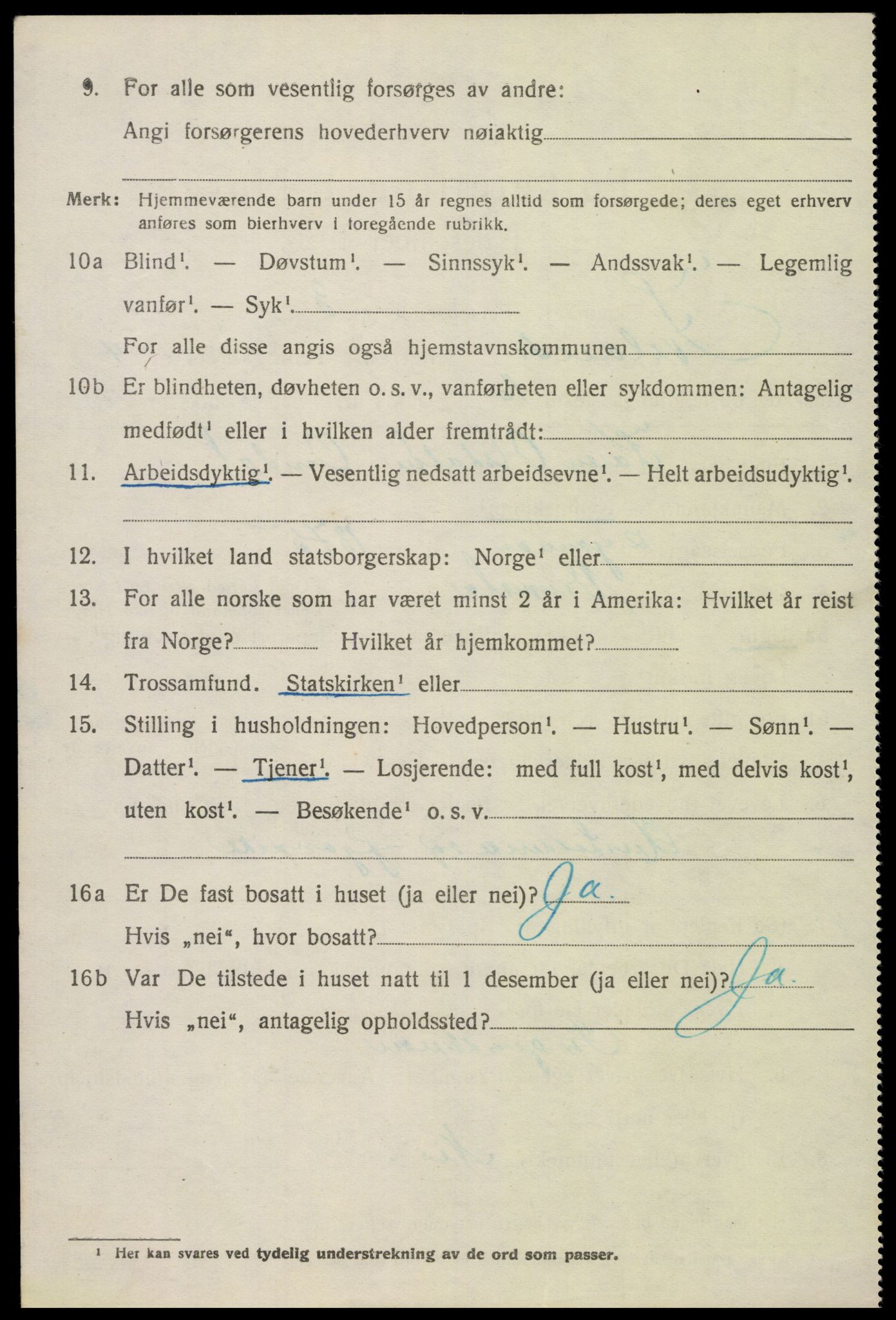 SAK, 1920 census for Iveland, 1920, p. 1584