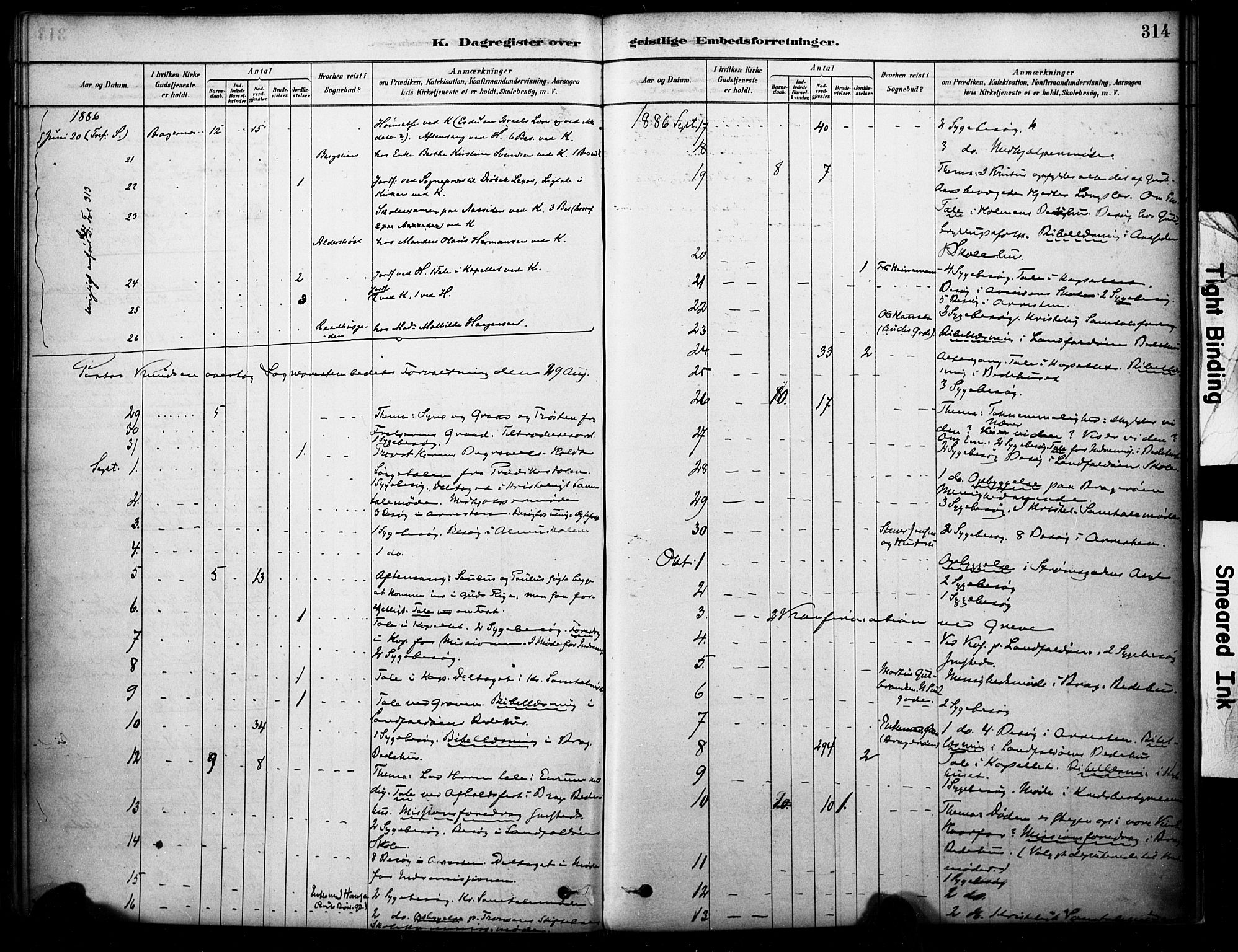 Bragernes kirkebøker, AV/SAKO-A-6/F/Fc/L0005: Parish register (official) no. III 5, 1878-1890, p. 314