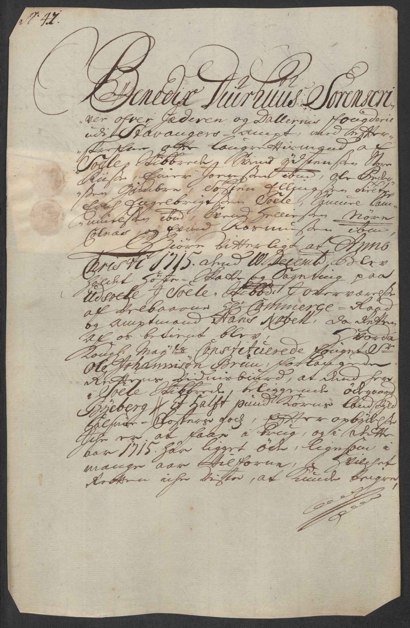 Rentekammeret inntil 1814, Reviderte regnskaper, Fogderegnskap, AV/RA-EA-4092/R46/L2740: Fogderegnskap Jæren og Dalane, 1715-1716, p. 215