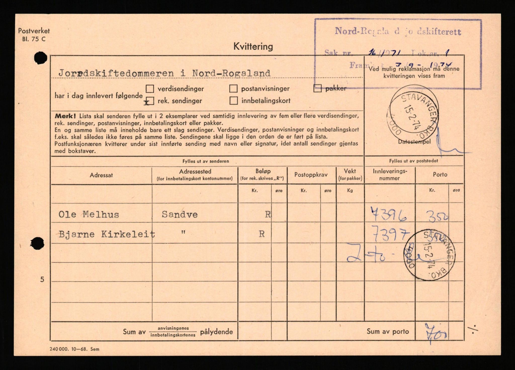 Nord-Rogaland jordskifterett, AV/SAST-A-102427/Oc/L0008: Karmøy, 1955-1976, p. 343