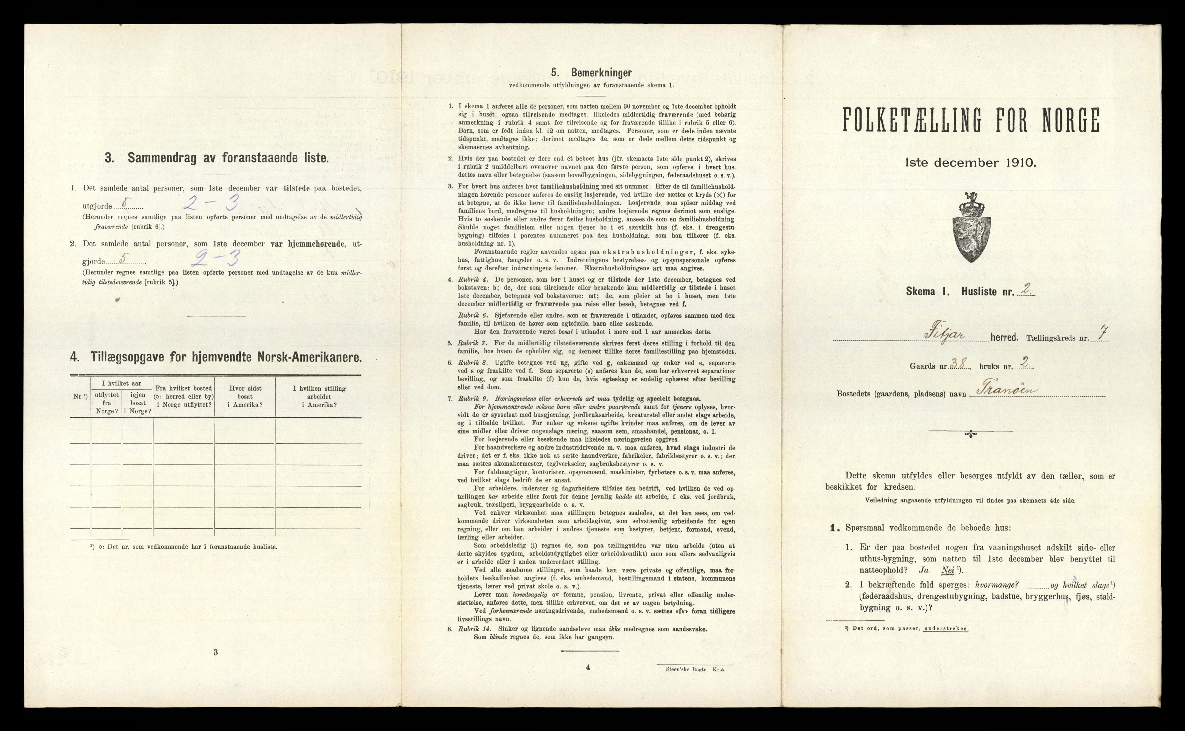 RA, 1910 census for Fitjar, 1910, p. 395