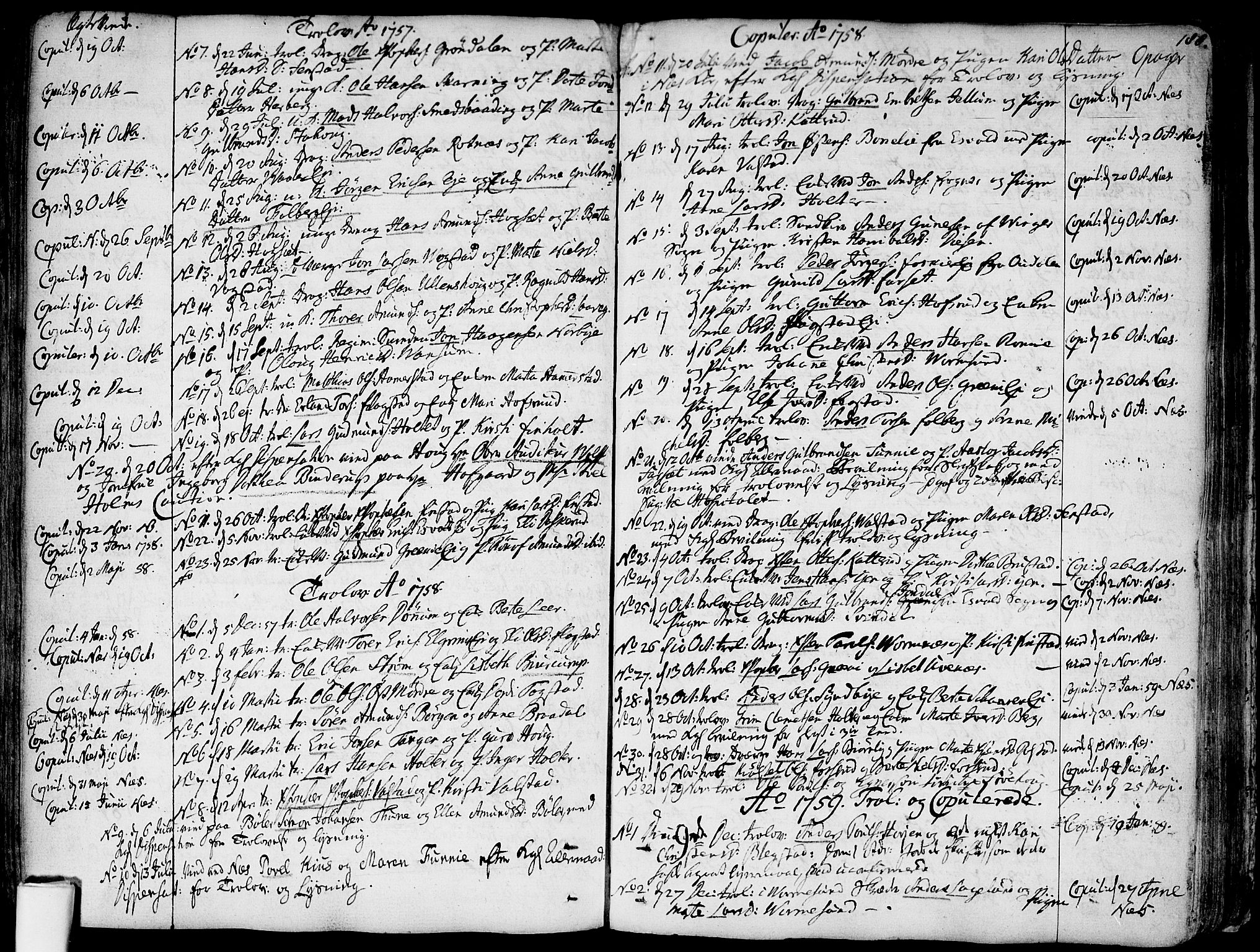 Nes prestekontor Kirkebøker, AV/SAO-A-10410/F/Fa/L0003: Parish register (official) no. I 3, 1734-1781, p. 188