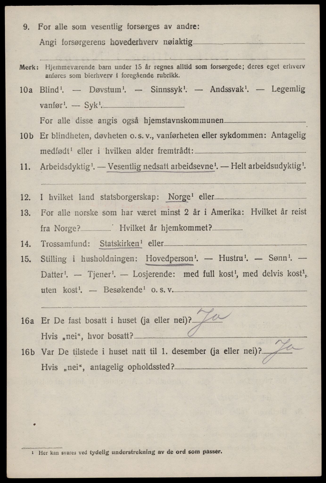 SAST, 1920 census for Skåre, 1920, p. 7219