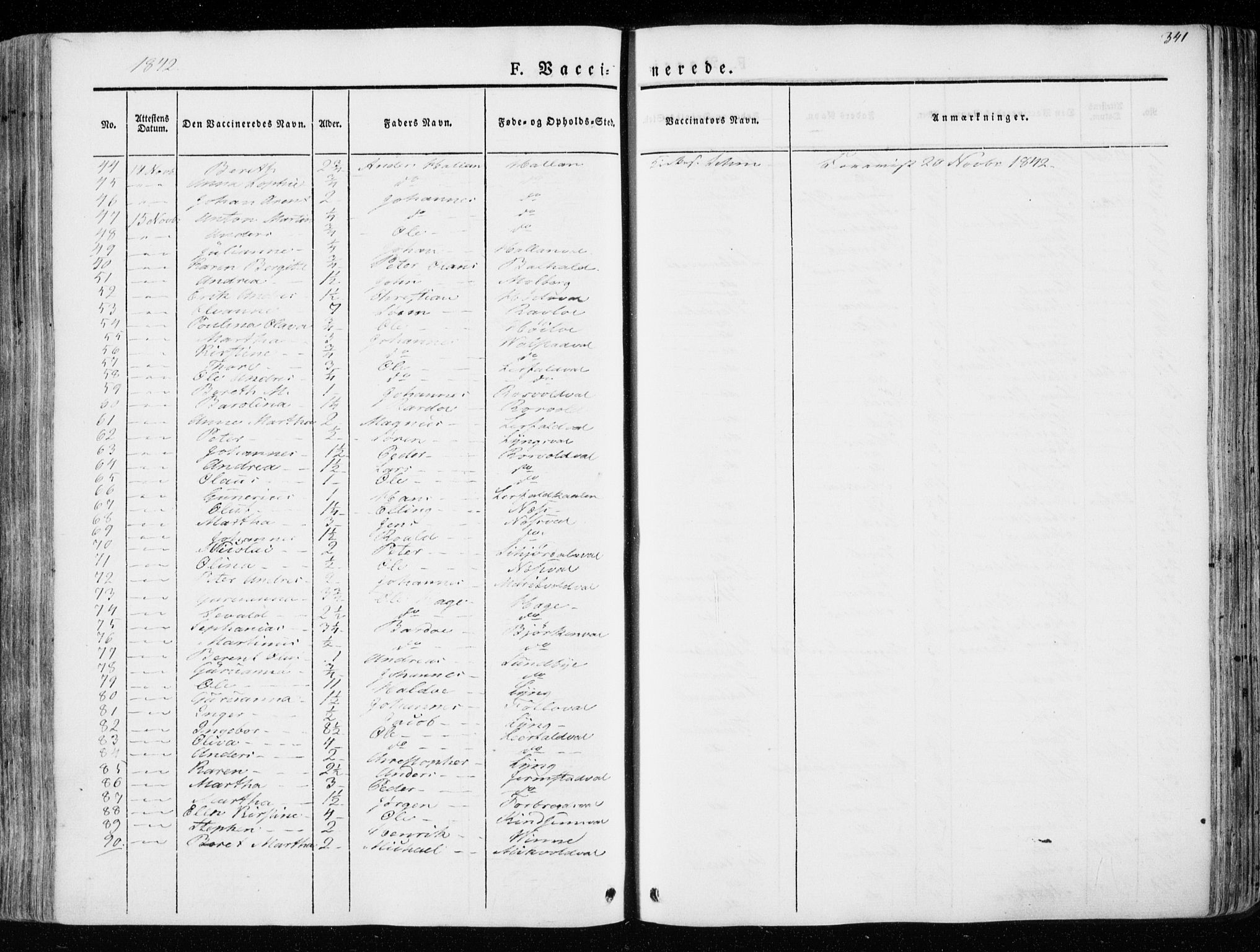Ministerialprotokoller, klokkerbøker og fødselsregistre - Nord-Trøndelag, SAT/A-1458/723/L0239: Parish register (official) no. 723A08, 1841-1851, p. 341