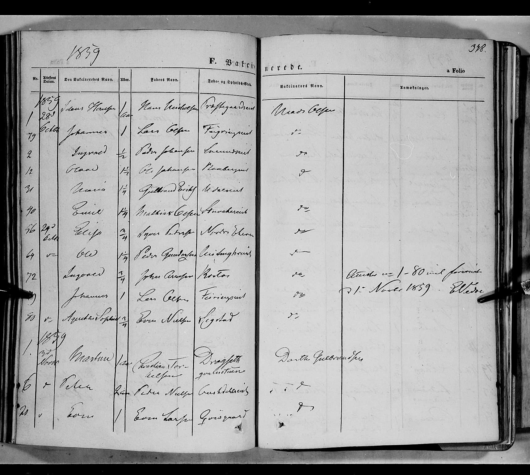 Biri prestekontor, SAH/PREST-096/H/Ha/Haa/L0005: Parish register (official) no. 5, 1843-1854, p. 348