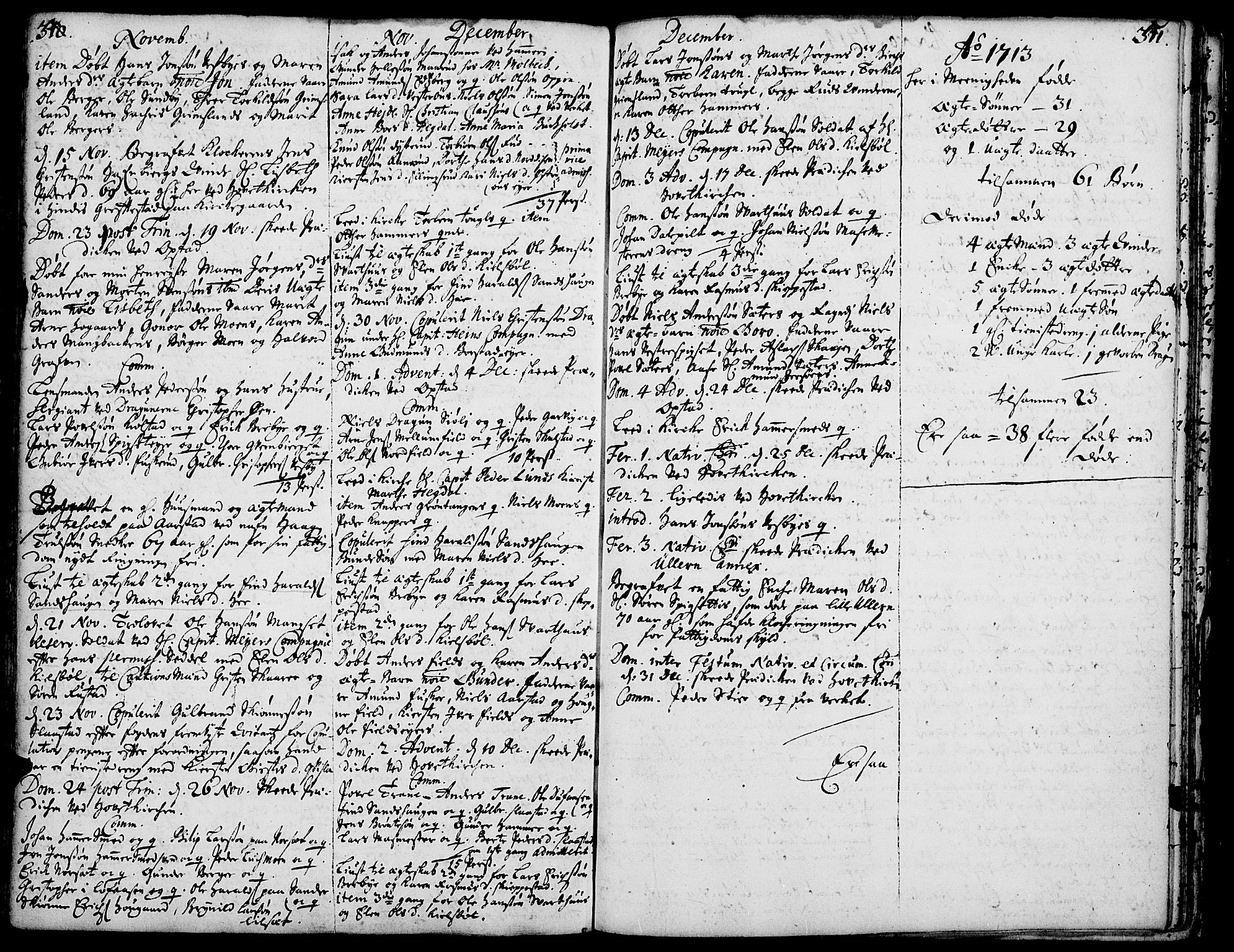 Strøm-Odalen prestekontor, AV/SAH-PREST-028/H/Ha/Haa/L0001: Parish register (official) no. 1, 1689-1715, p. 510-511