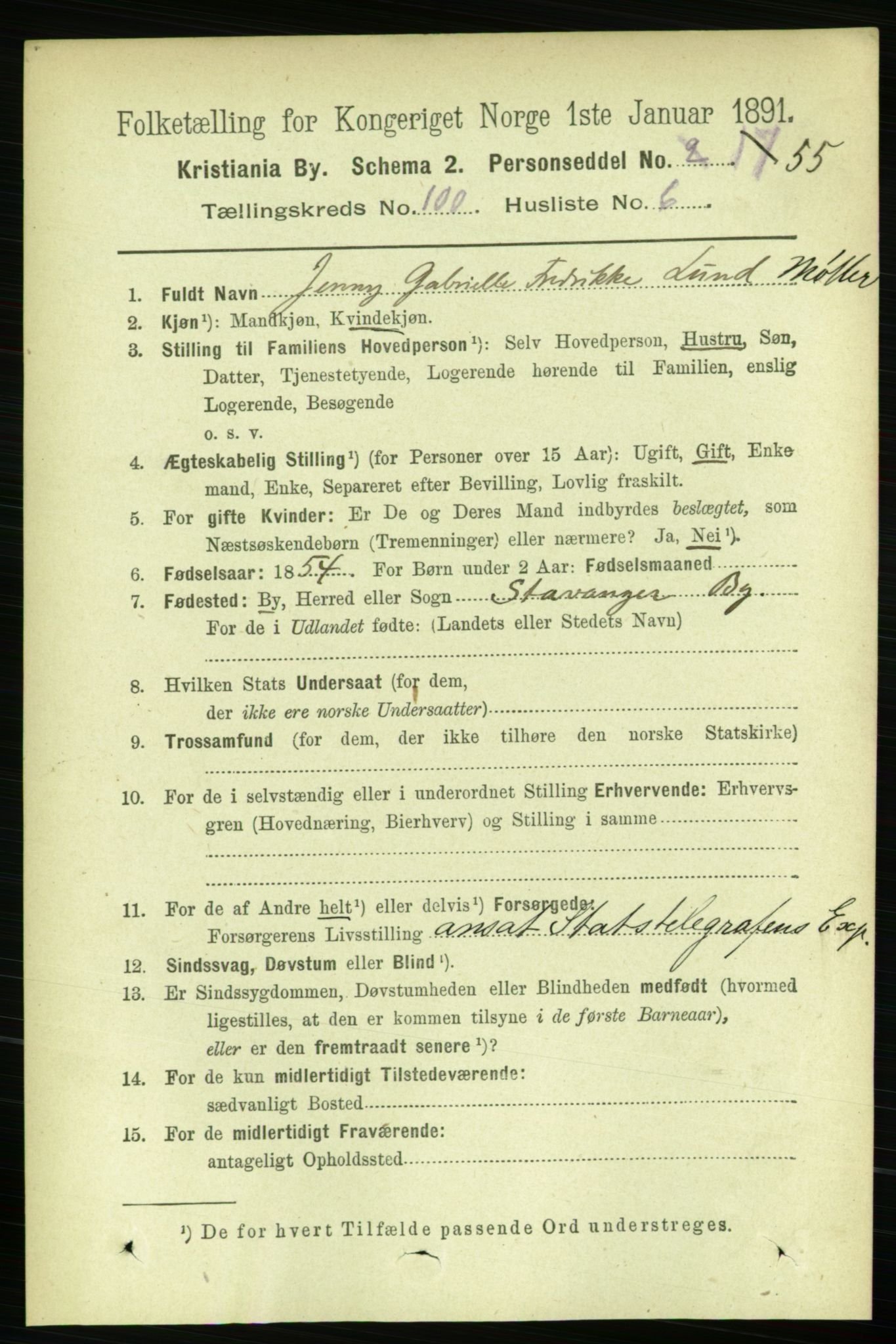 RA, 1891 census for 0301 Kristiania, 1891, p. 49442