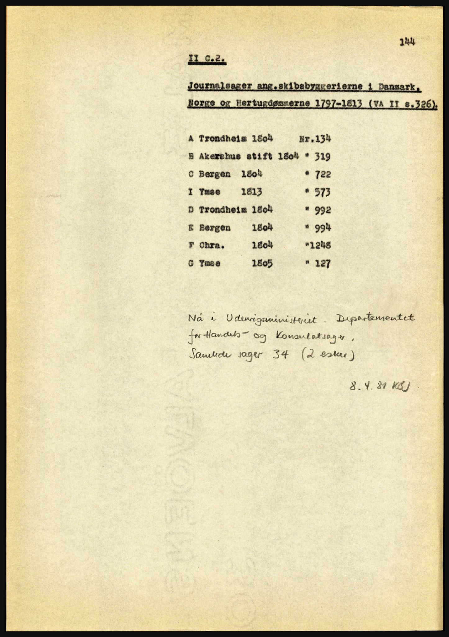 Riksarkivet, Seksjon for eldre arkiv og spesialsamlinger, AV/RA-EA-6797/H/Ha, 1953, p. 144