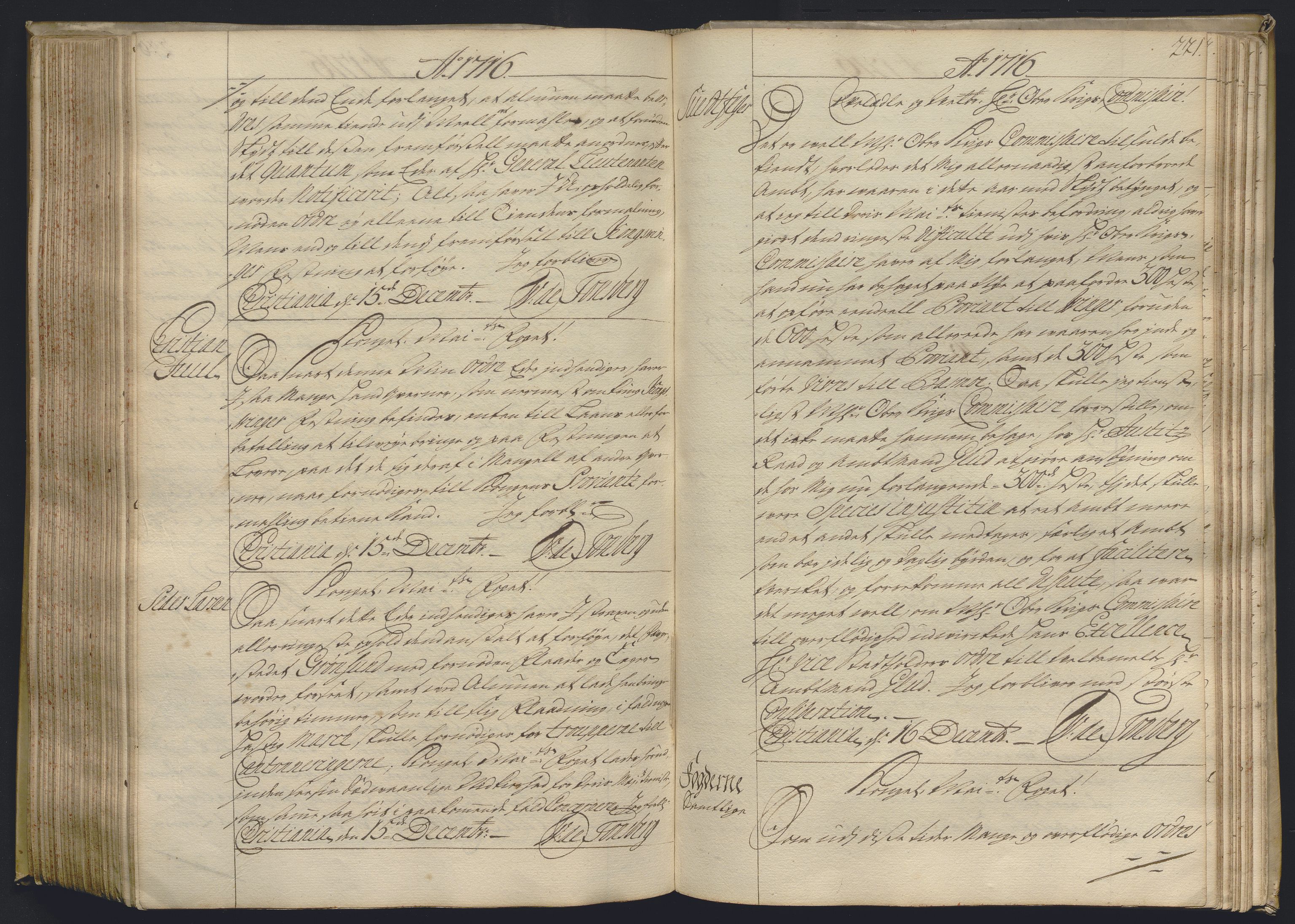 Kristiania stiftamt, AV/SAO-A-10386/B/Ba/L0004: Kopibok, 1715-1717, p. 220b-221a