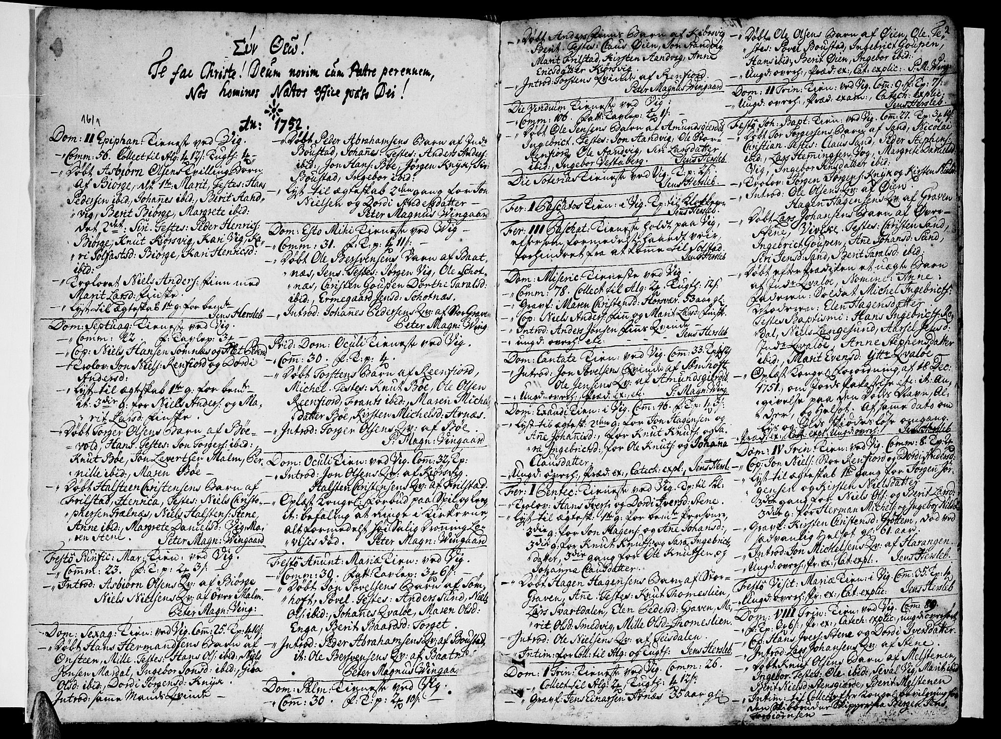 Ministerialprotokoller, klokkerbøker og fødselsregistre - Nordland, SAT/A-1459/812/L0173: Parish register (official) no. 812A02, 1752-1800, p. 2