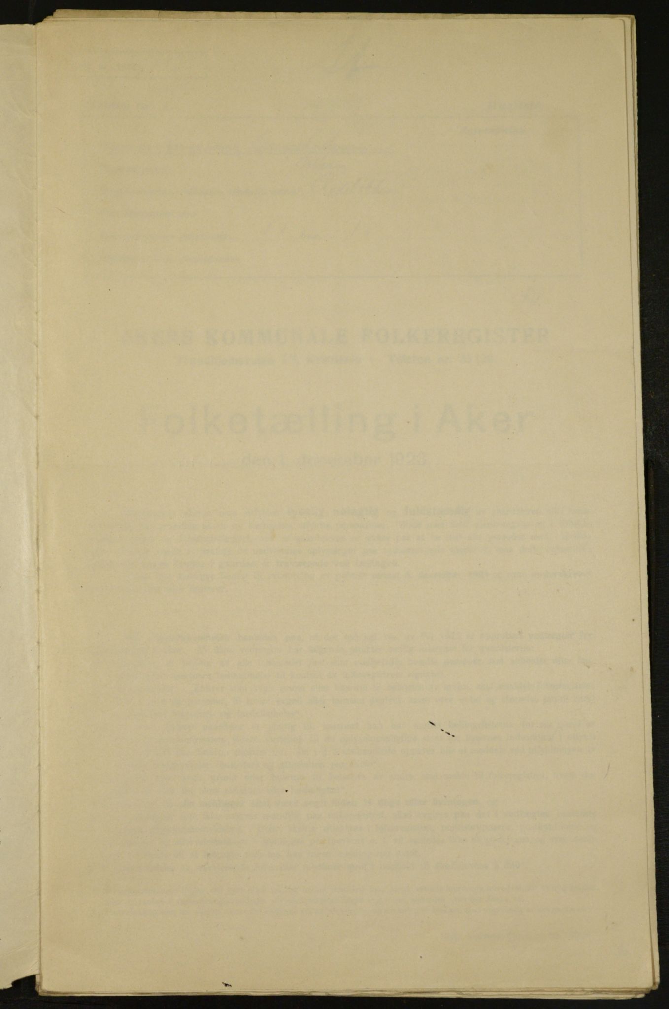 , Municipal Census 1923 for Aker, 1923, p. 4851