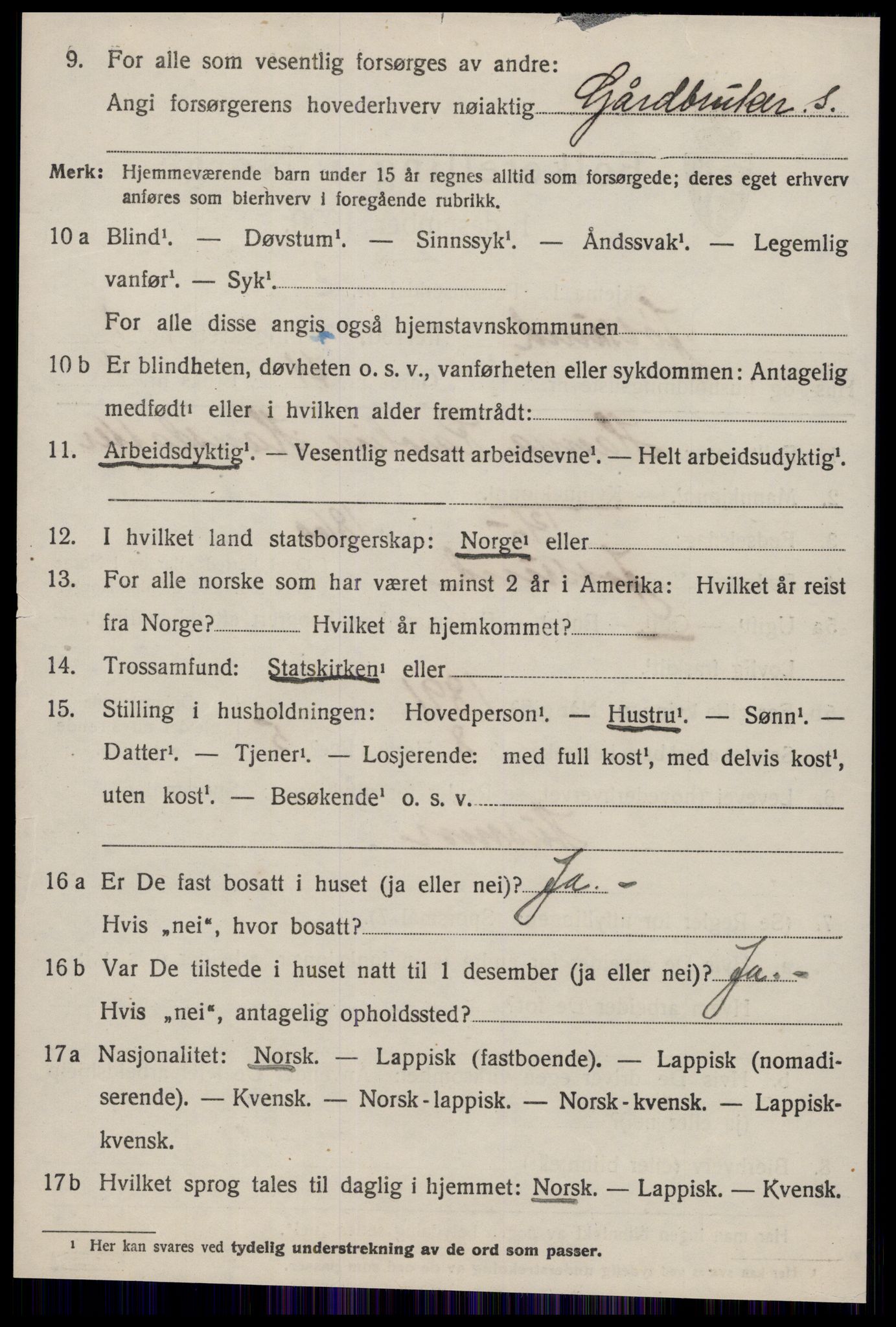 SAT, 1920 census for Jøssund, 1920, p. 739