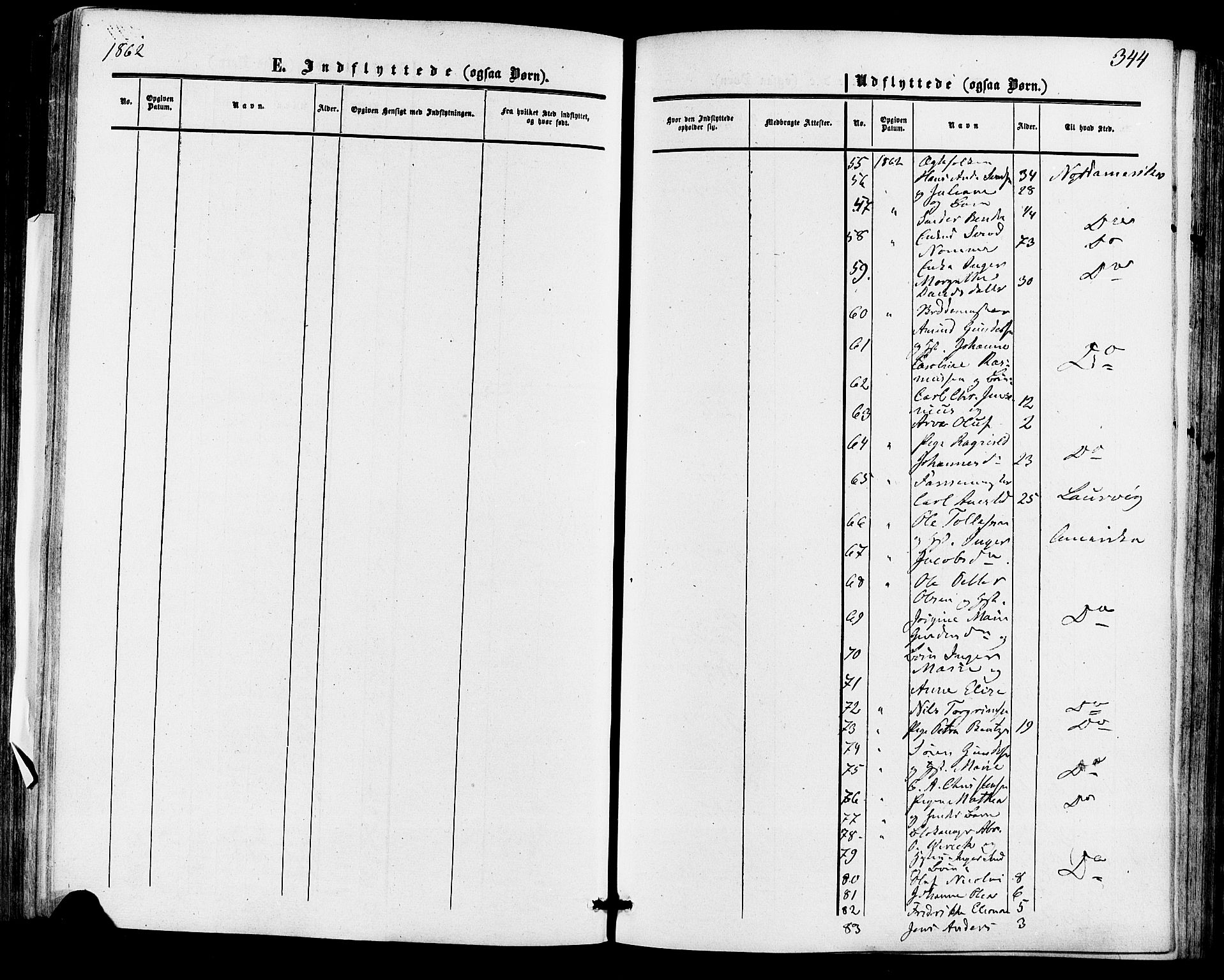 Skien kirkebøker, SAKO/A-302/F/Fa/L0007: Parish register (official) no. 7, 1856-1865, p. 344
