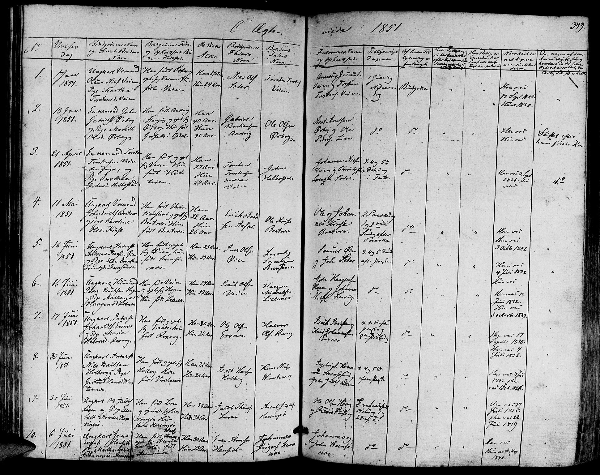 Ministerialprotokoller, klokkerbøker og fødselsregistre - Møre og Romsdal, AV/SAT-A-1454/581/L0936: Parish register (official) no. 581A04, 1836-1852, p. 349