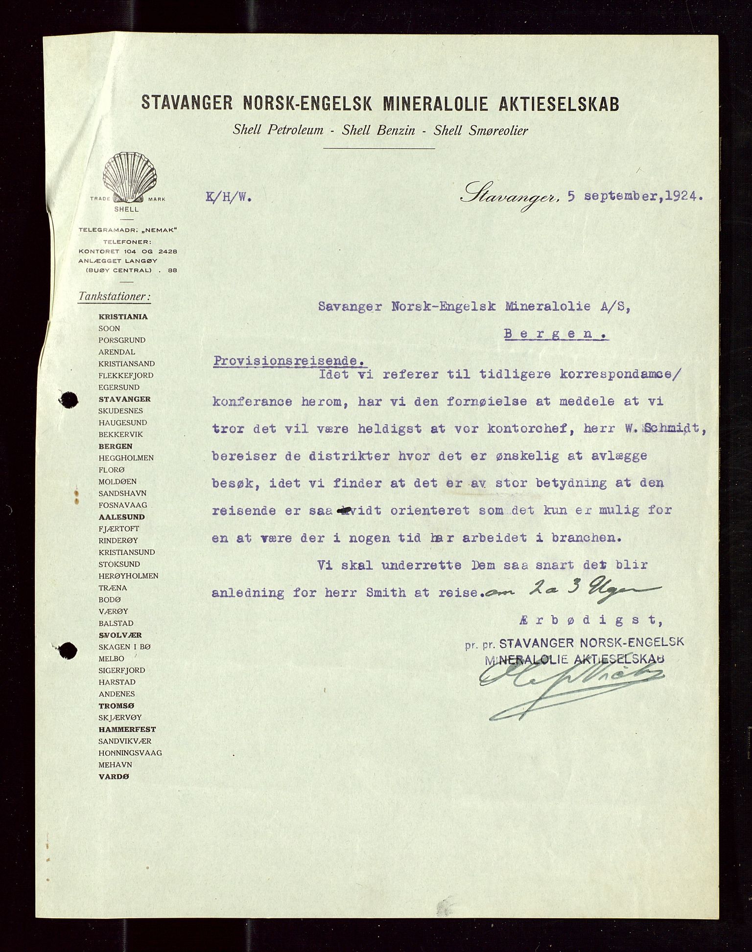 Pa 1521 - A/S Norske Shell, AV/SAST-A-101915/E/Ea/Eaa/L0013: Sjefskorrespondanse, 1924, p. 666