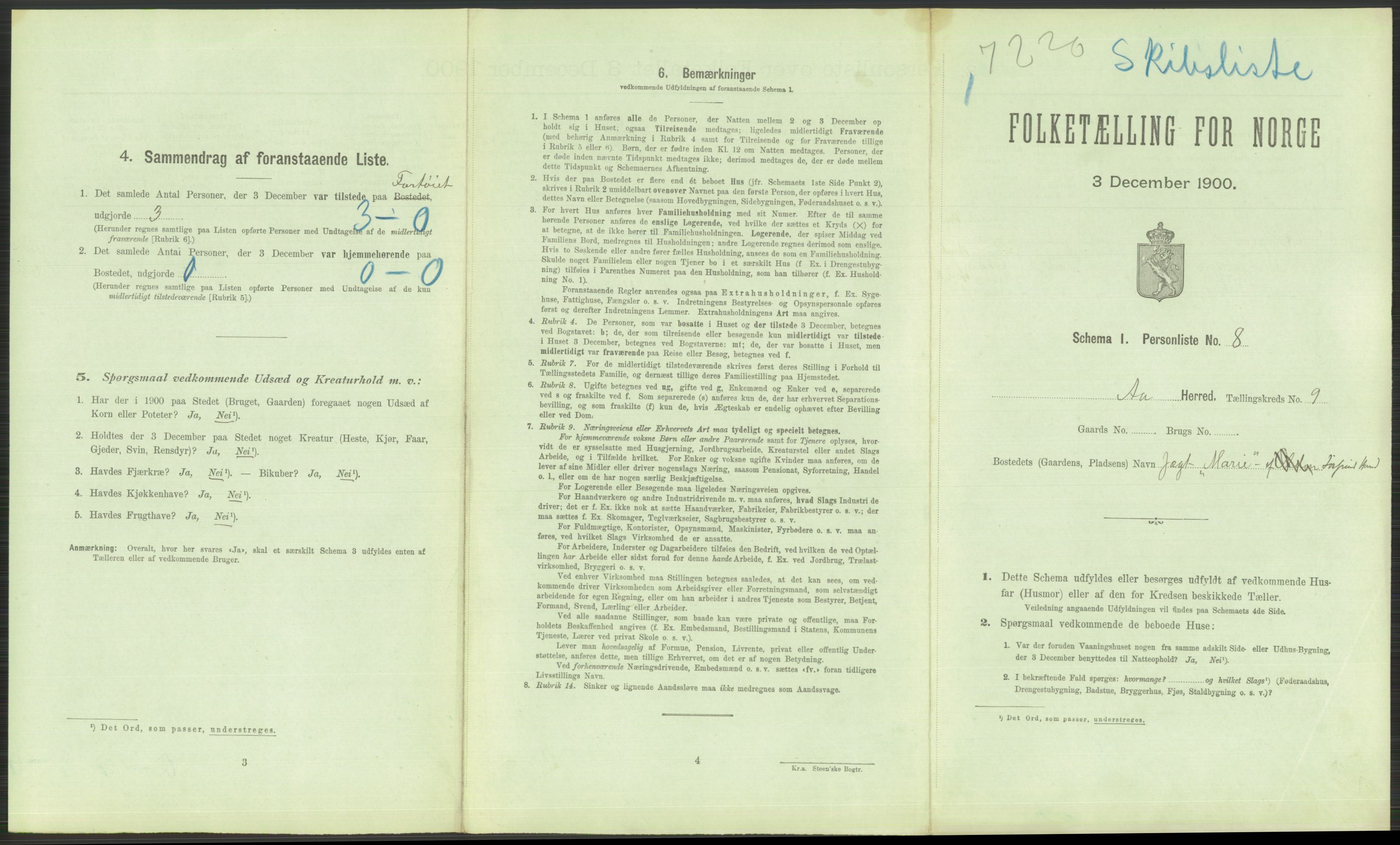 RA, 1900 Census - ship lists from ships in Norwegian harbours, harbours abroad and at sea, 1900, p. 3541