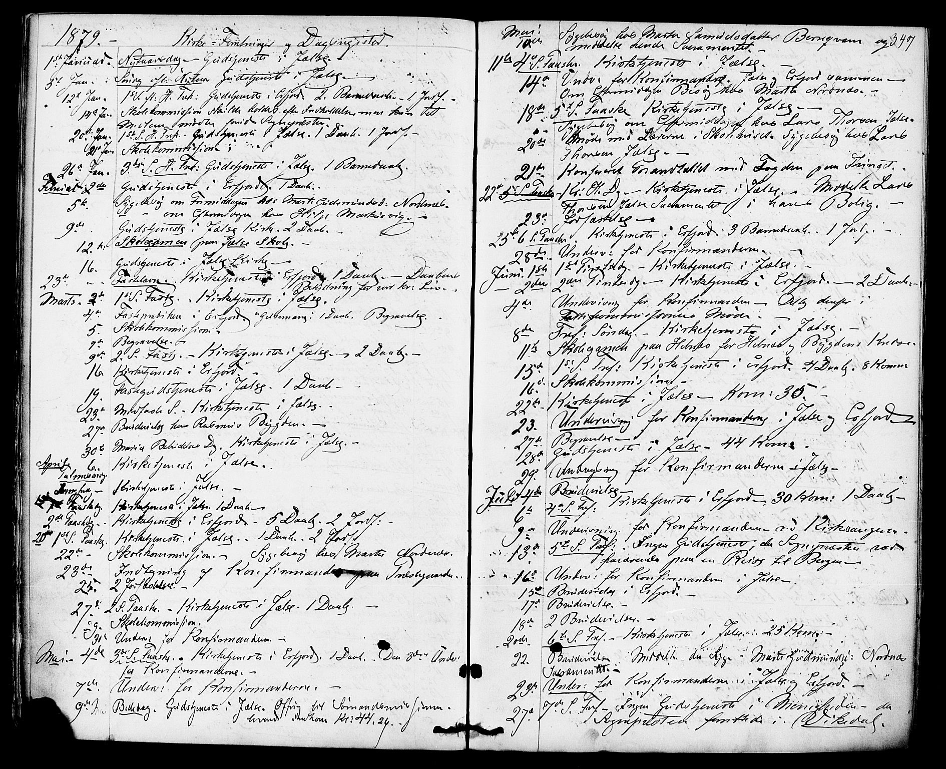 Jelsa sokneprestkontor, SAST/A-101842/01/IV: Parish register (official) no. A 8, 1867-1883, p. 347