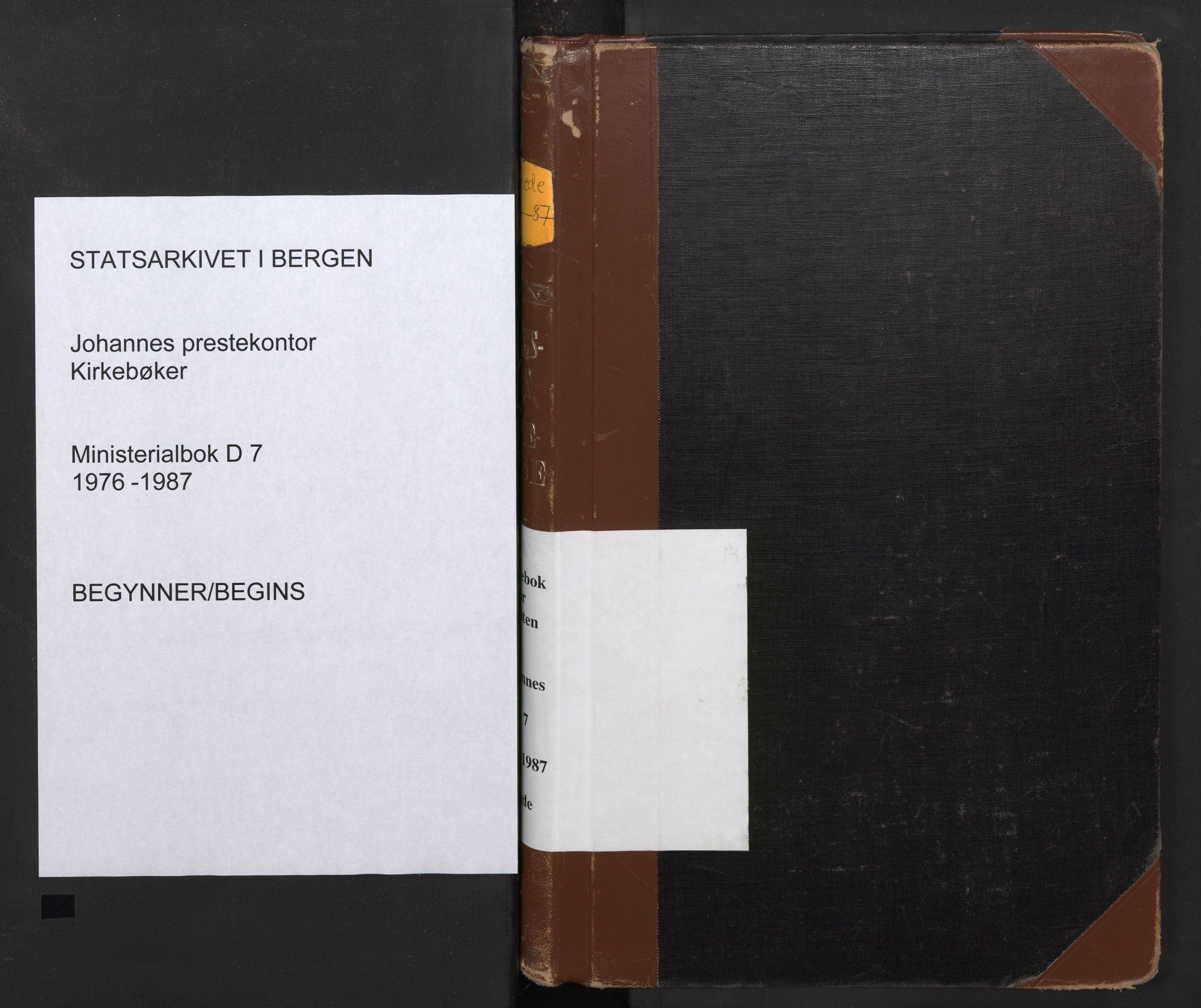 Johanneskirken sokneprestembete, SAB/A-76001/H/Haa/L0018: Parish register (official) no. D 7, 1976-1987