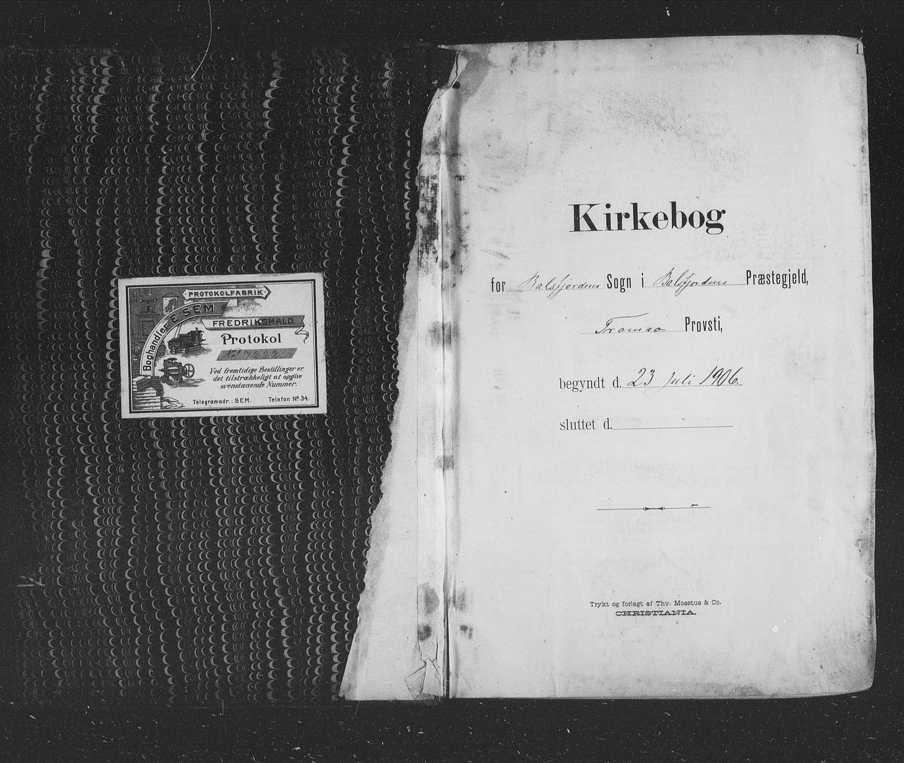 Balsfjord sokneprestembete, SATØ/S-1303/G/Ga/L0009klokker: Parish register (copy) no. 9, 1906-1920
