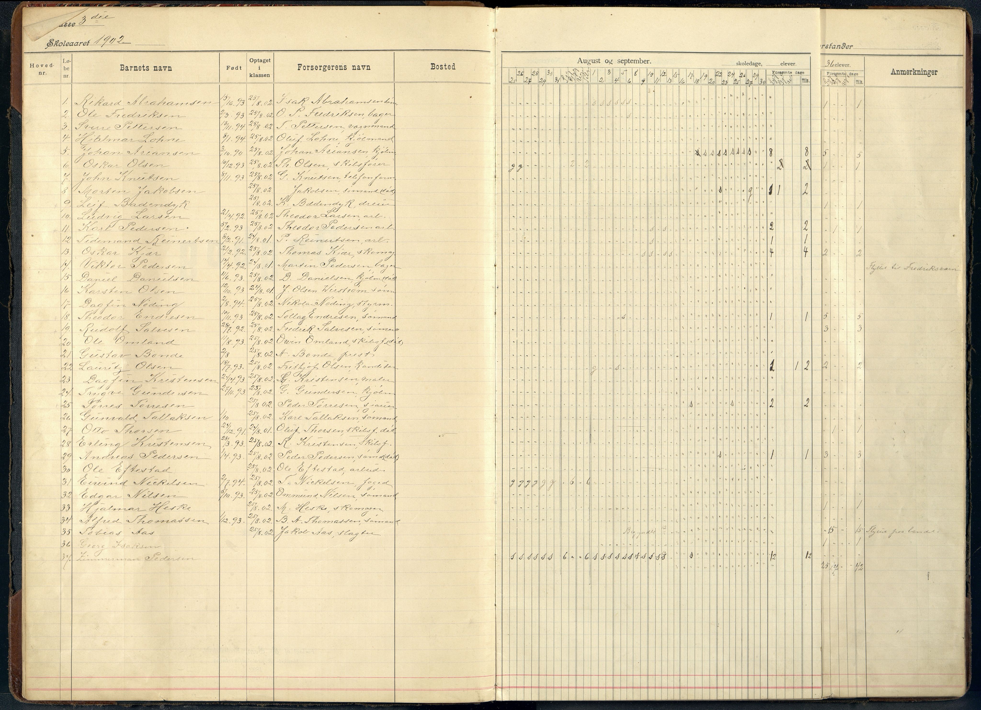 Mandal By - Mandal Allmueskole/Folkeskole/Skole, ARKSOR/1002MG551/I/L0017: Dagbok, 1902-1916