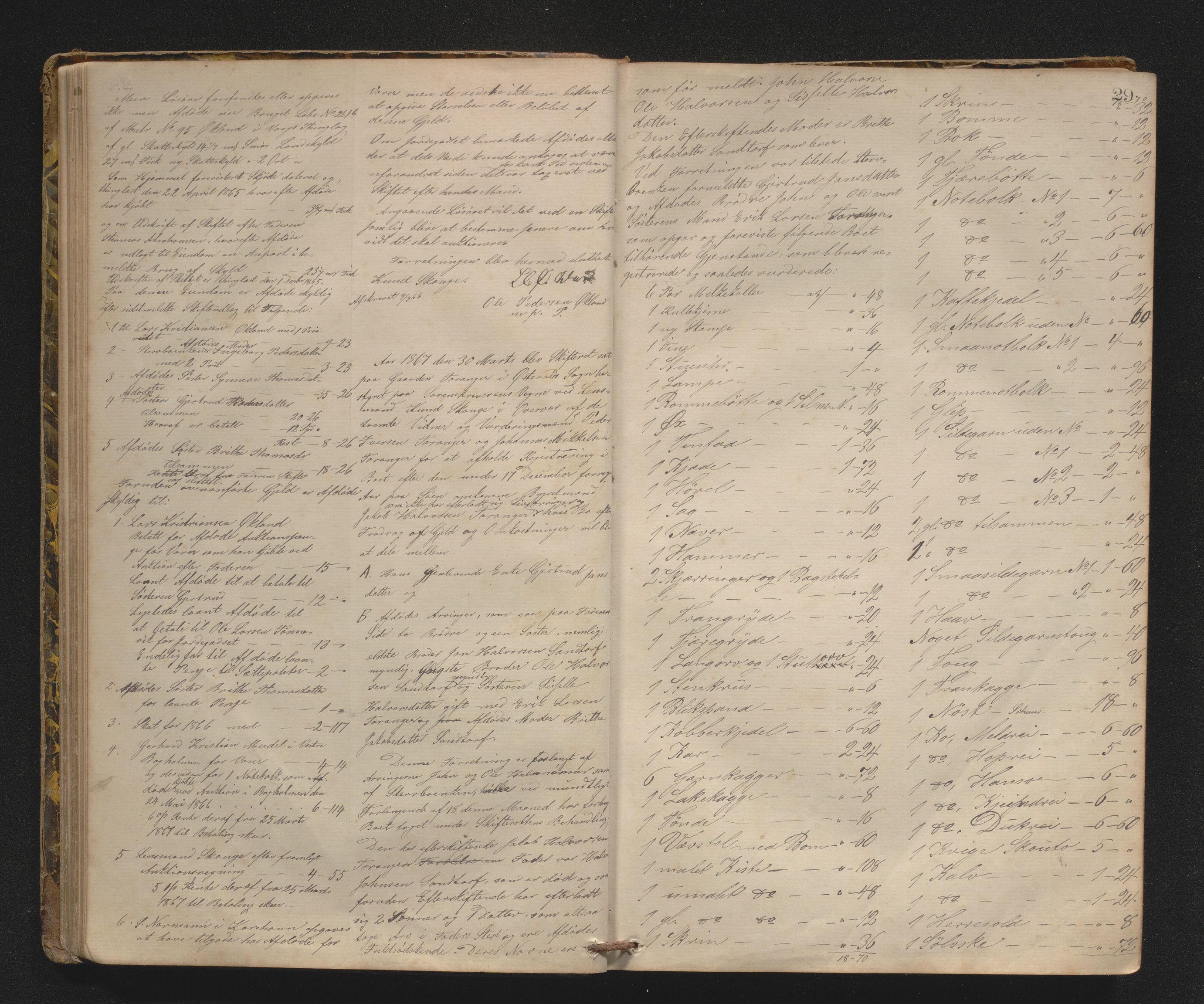 Lensmannen i Sund og Austevoll, SAB/A-35201/0006/L0010: Registreringsprotokoll, 1863-1877, p. 28b-29a