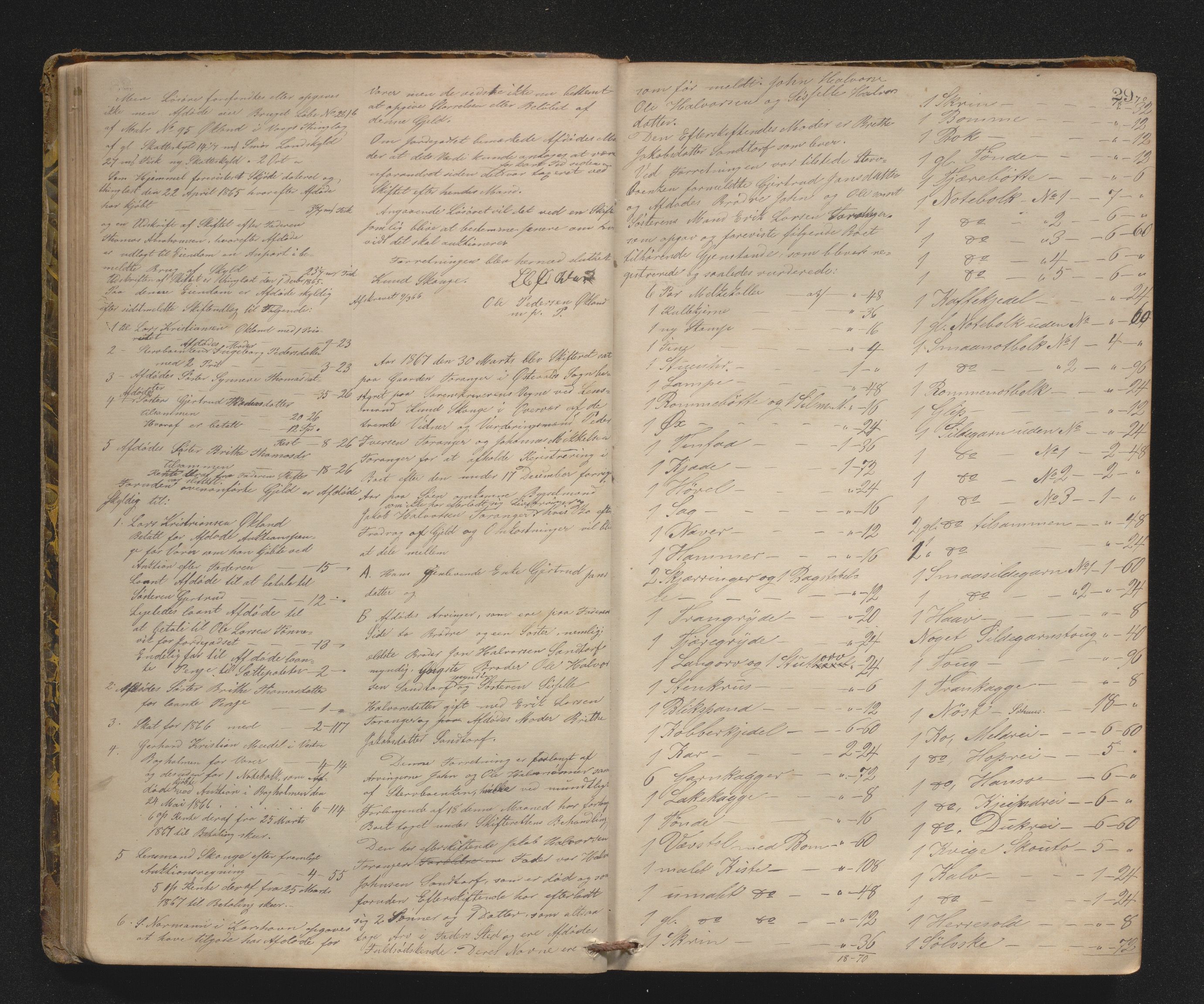 Lensmannen i Sund og Austevoll, AV/SAB-A-35201/0006/L0010: Registreringsprotokoll, 1863-1877, p. 28b-29a