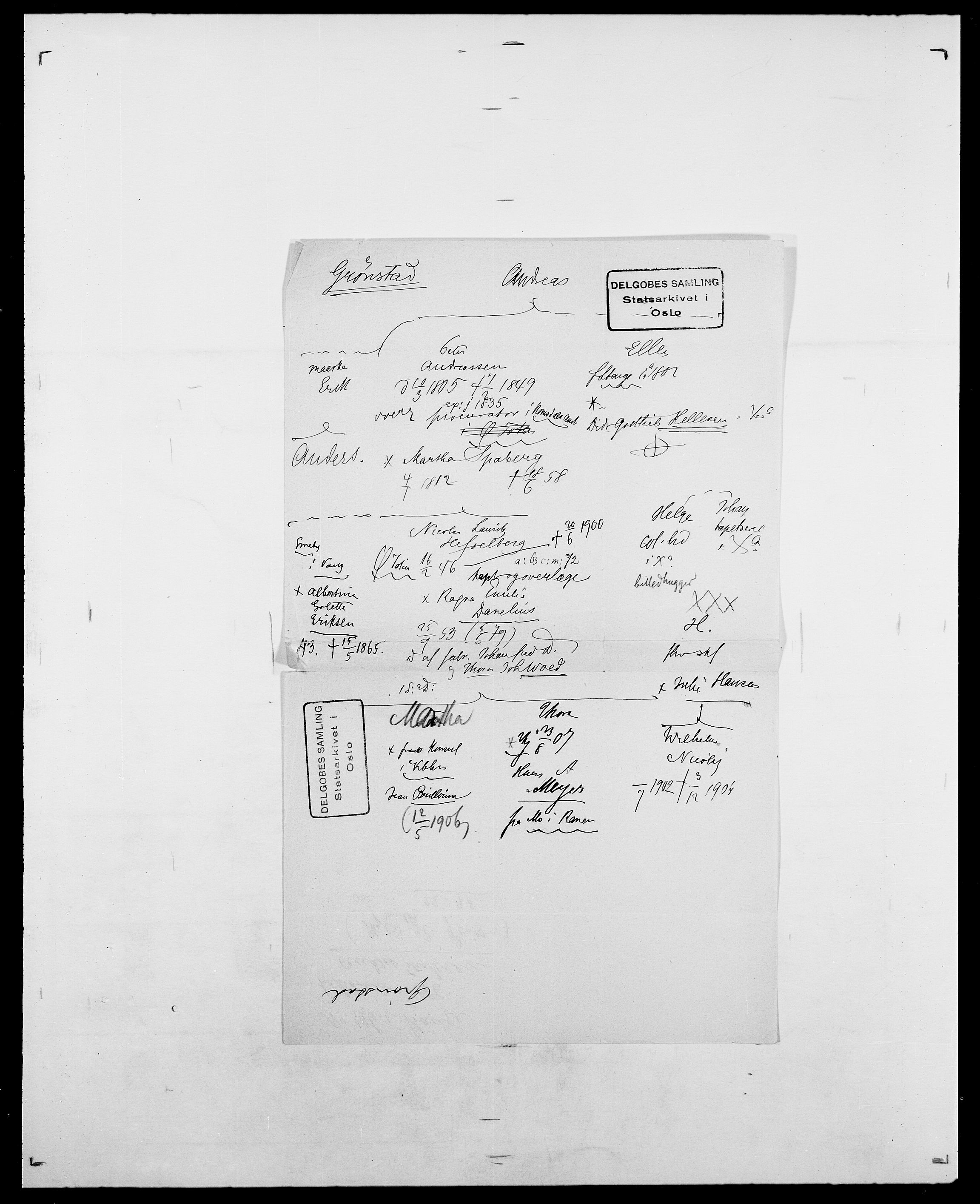 Delgobe, Charles Antoine - samling, AV/SAO-PAO-0038/D/Da/L0015: Grodtshilling - Halvorsæth, p. 268