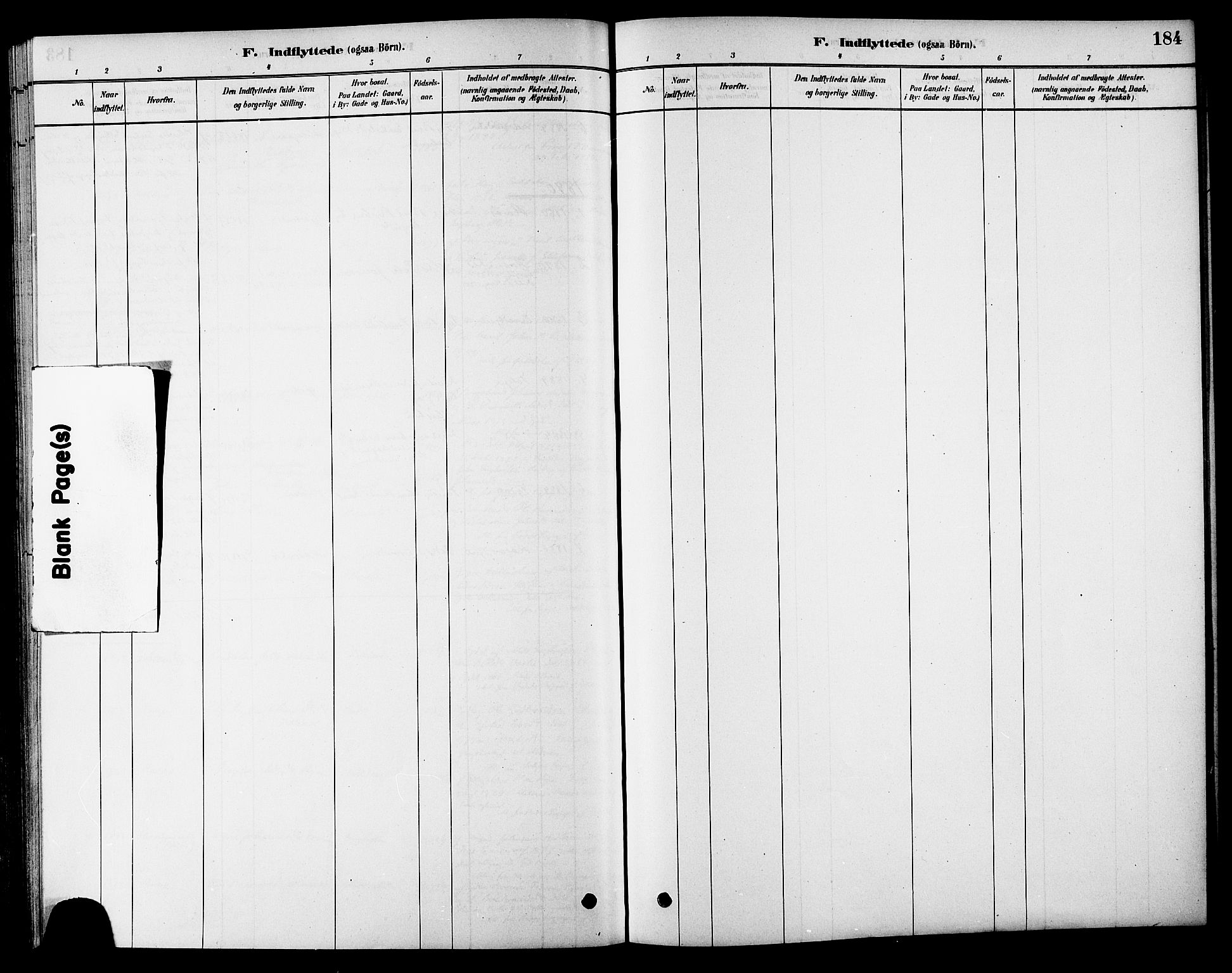 Ministerialprotokoller, klokkerbøker og fødselsregistre - Sør-Trøndelag, AV/SAT-A-1456/686/L0983: Parish register (official) no. 686A01, 1879-1890, p. 184