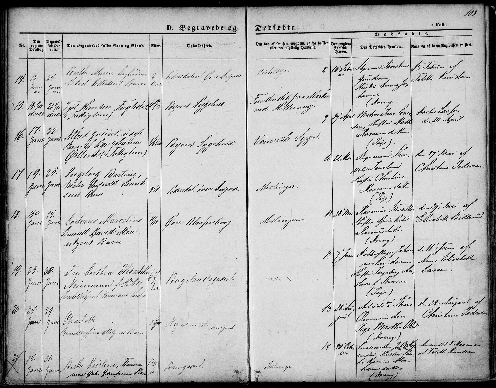 St. Petri sokneprestkontor, AV/SAST-A-101813/001/30/30BA/L0003: Parish register (official) no. A 3, 1861-1872, p. 108