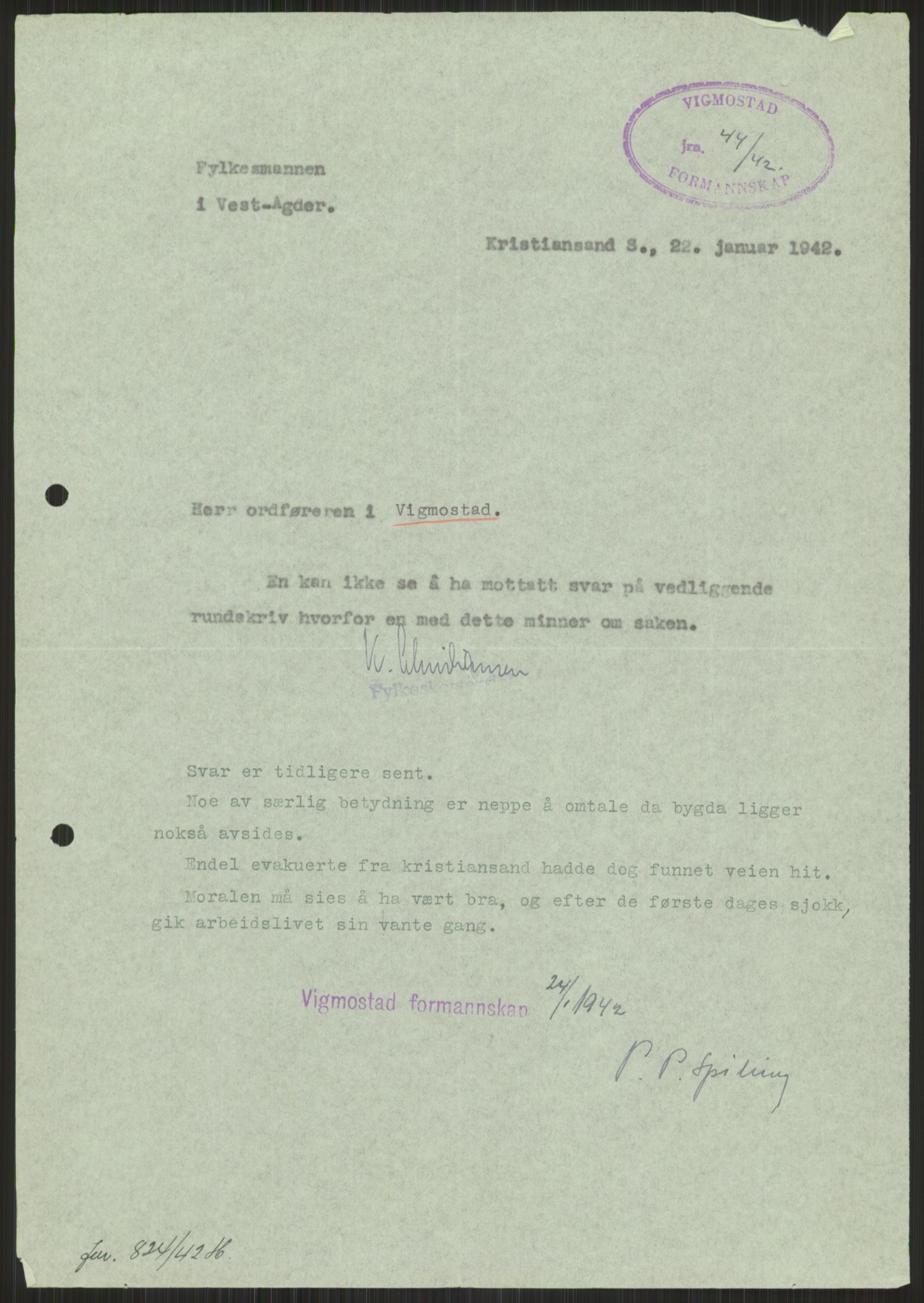 Forsvaret, Forsvarets krigshistoriske avdeling, AV/RA-RAFA-2017/Y/Ya/L0014: II-C-11-31 - Fylkesmenn.  Rapporter om krigsbegivenhetene 1940., 1940, p. 896