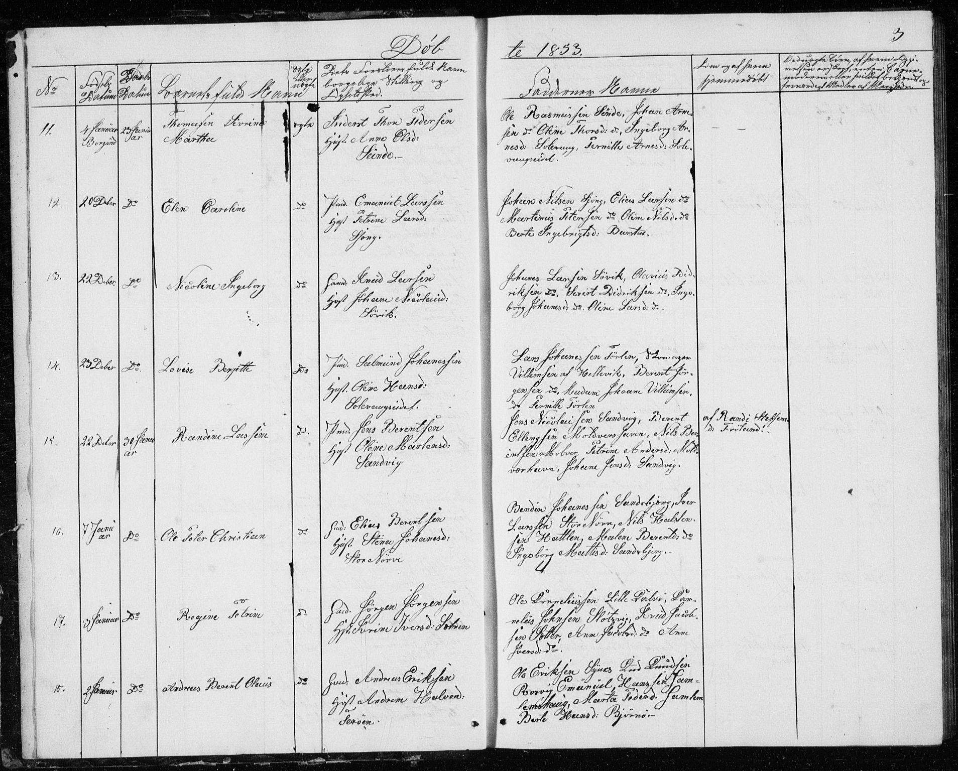 Ministerialprotokoller, klokkerbøker og fødselsregistre - Møre og Romsdal, AV/SAT-A-1454/528/L0416: Curate's parish register no. 528B04, 1853-1857, p. 3